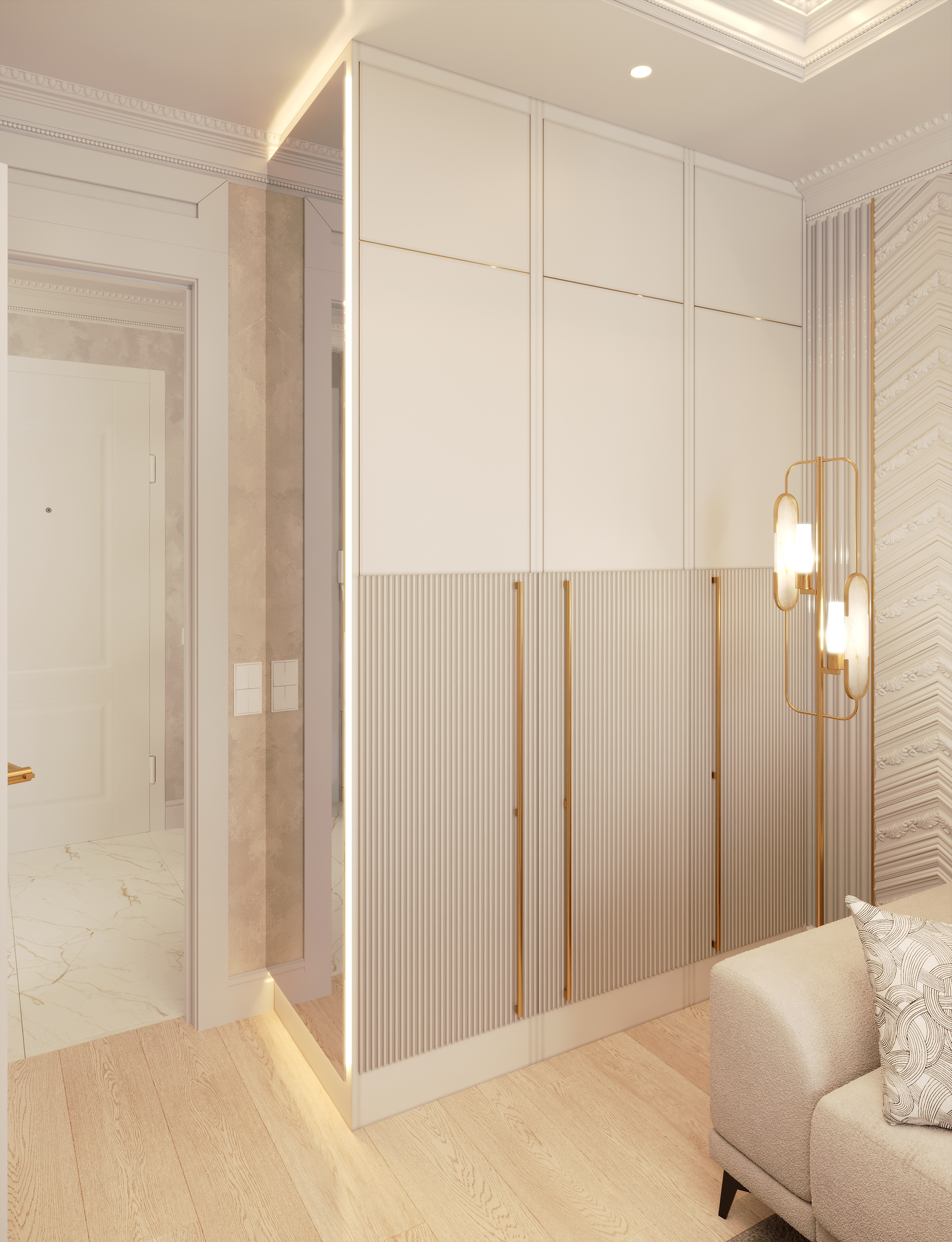 Разработка интерьера в стиле неоклассика в ЖК Ариосто, Санкт-Петербург