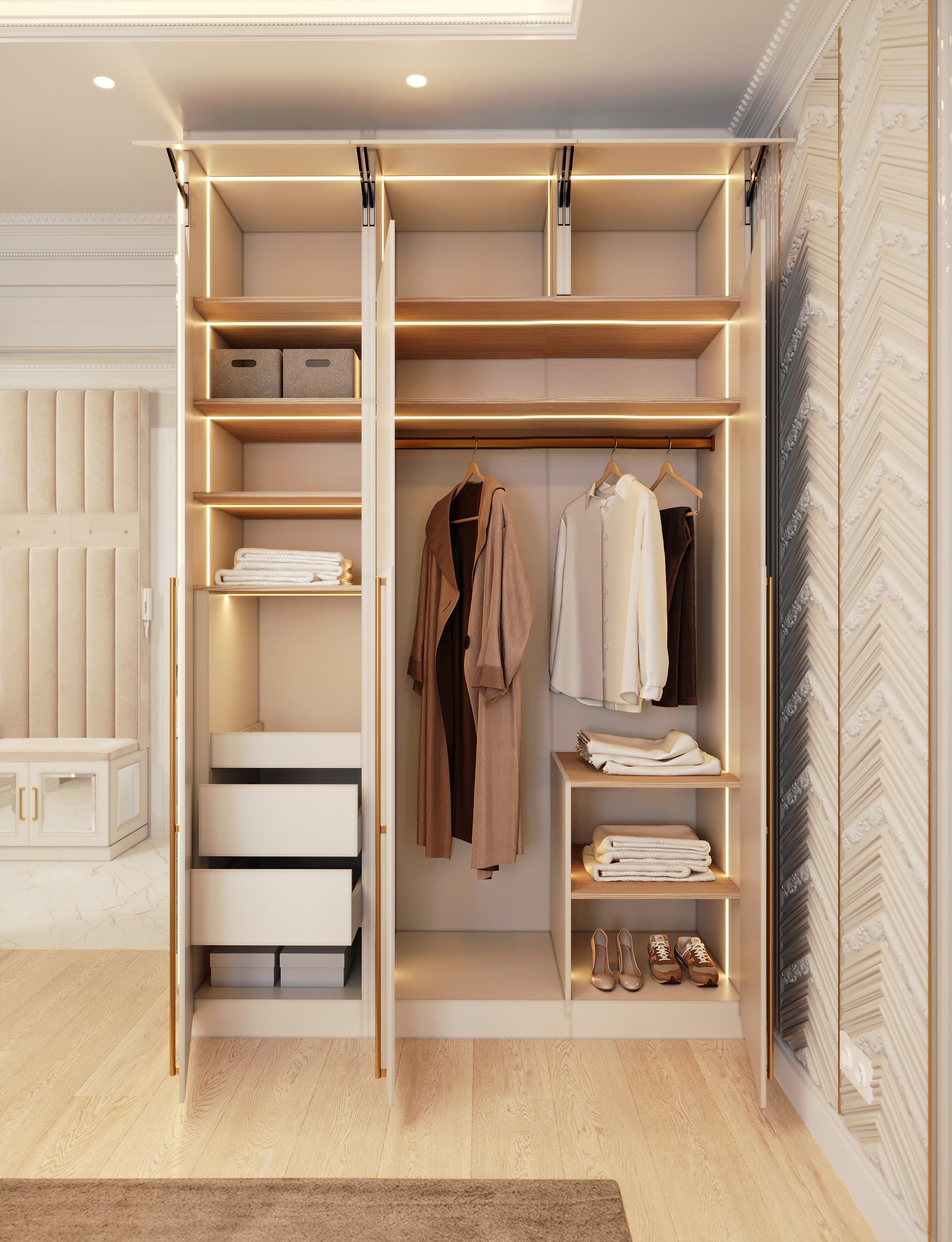 Разработка интерьера в стиле неоклассика в ЖК Ариосто, Санкт-Петербург