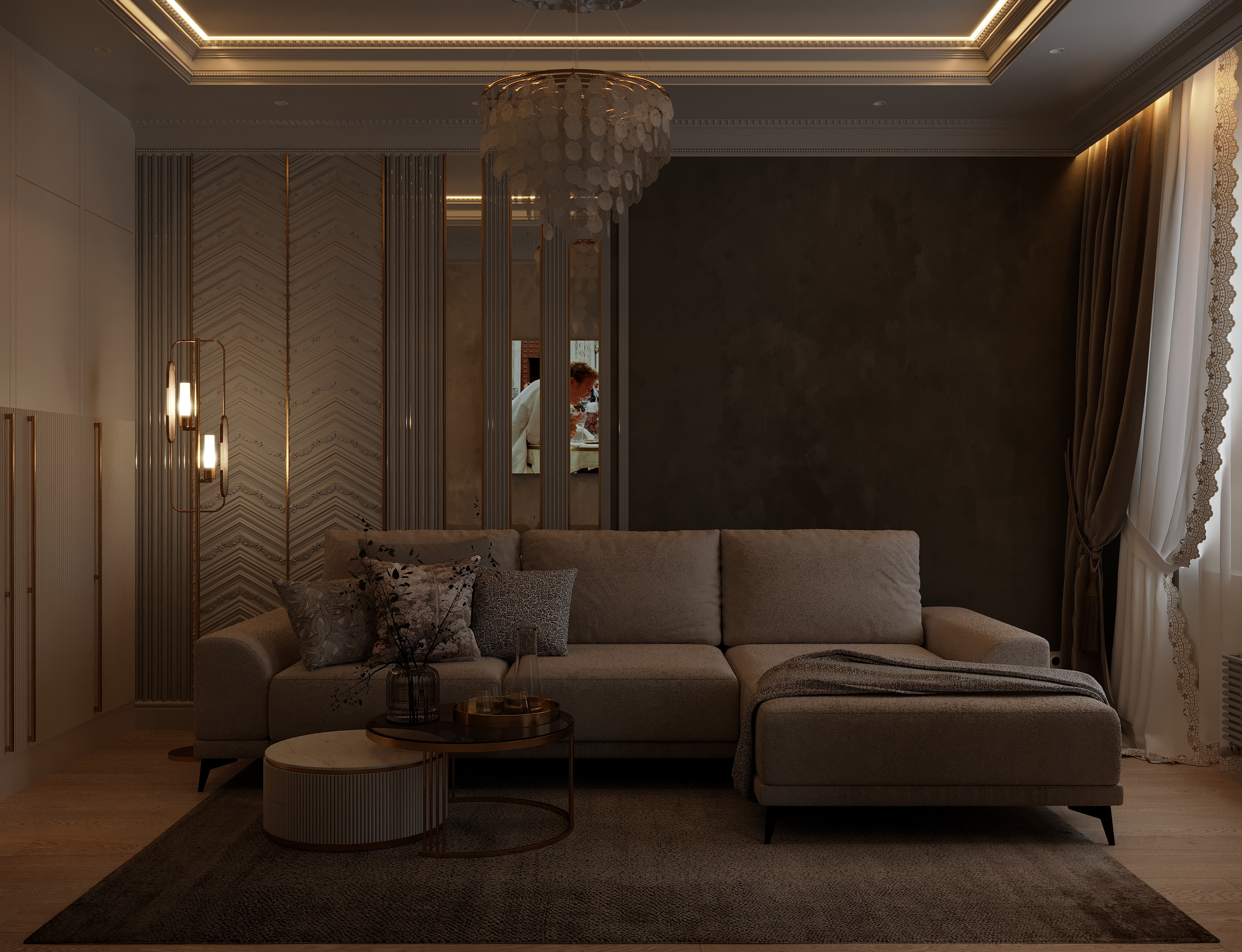 Разработка интерьера в стиле неоклассика в ЖК Ариосто, Санкт-Петербург