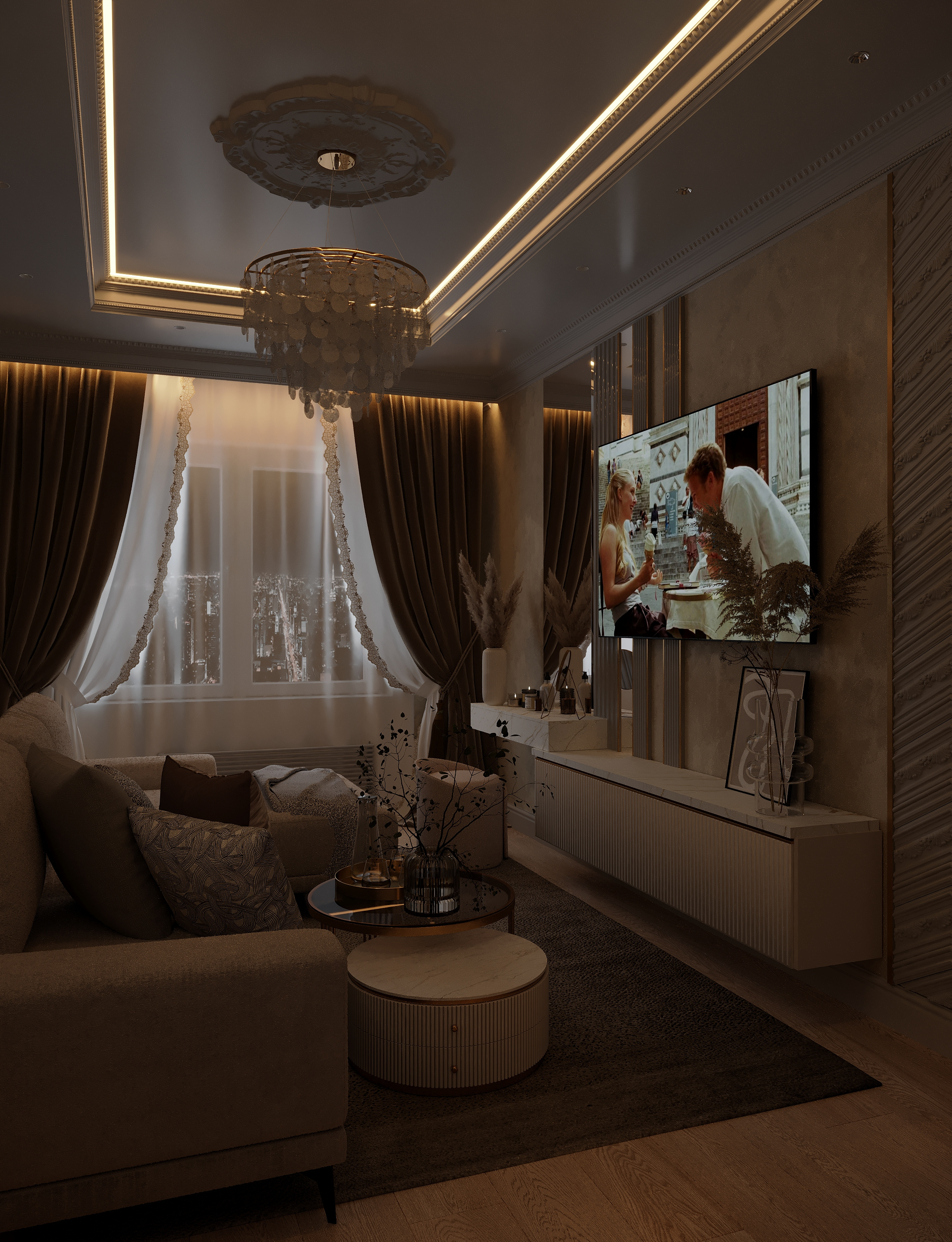 Разработка интерьера в стиле неоклассика в ЖК Ариосто, Санкт-Петербург