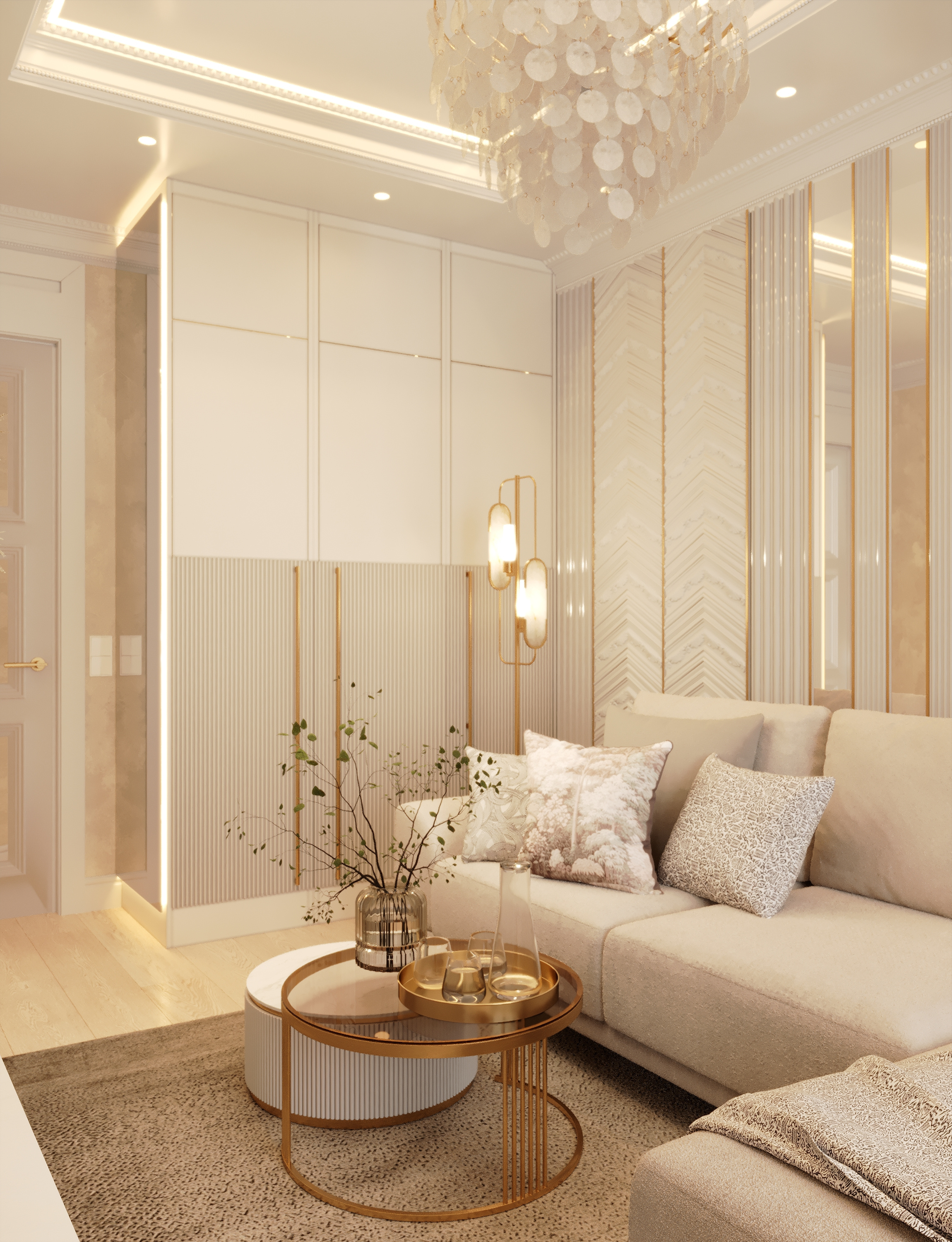 Разработка интерьера в стиле неоклассика в ЖК Ариосто, Санкт-Петербург