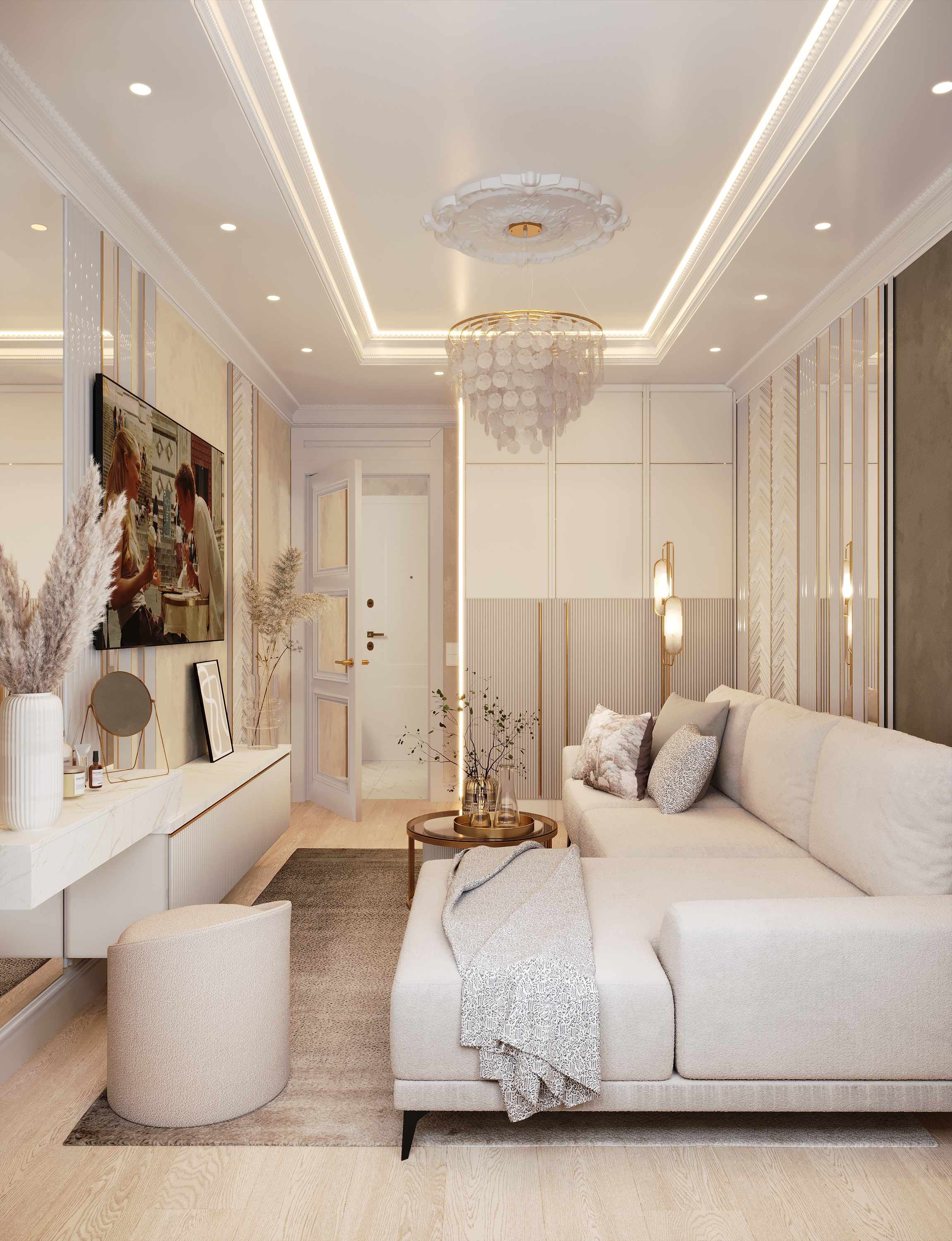 Разработка интерьера в стиле неоклассика в ЖК Ариосто, Санкт-Петербург