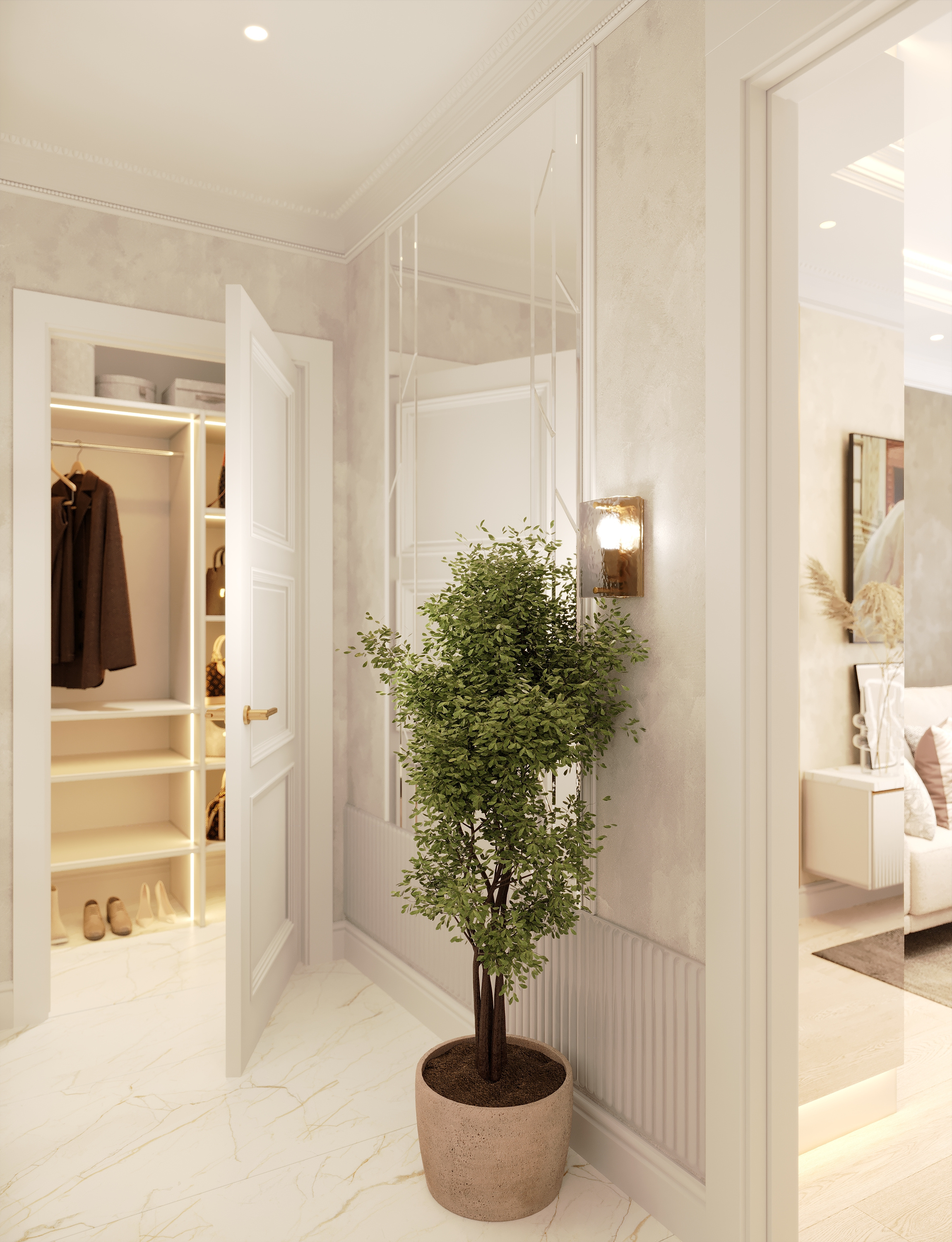 Разработка интерьера в стиле неоклассика в ЖК Ариосто, Санкт-Петербург