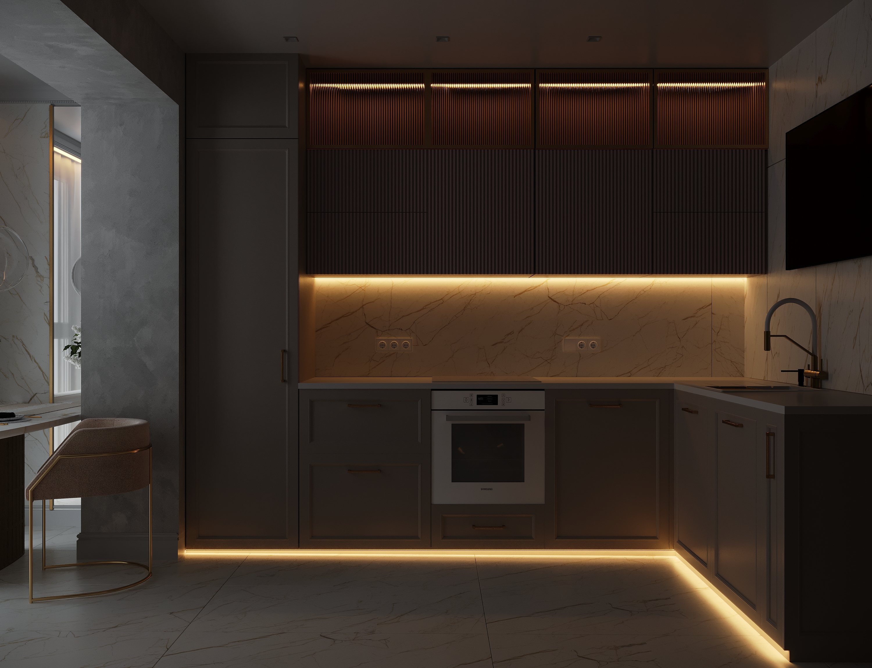 Разработка интерьера в стиле неоклассика в ЖК Ариосто, Санкт-Петербург