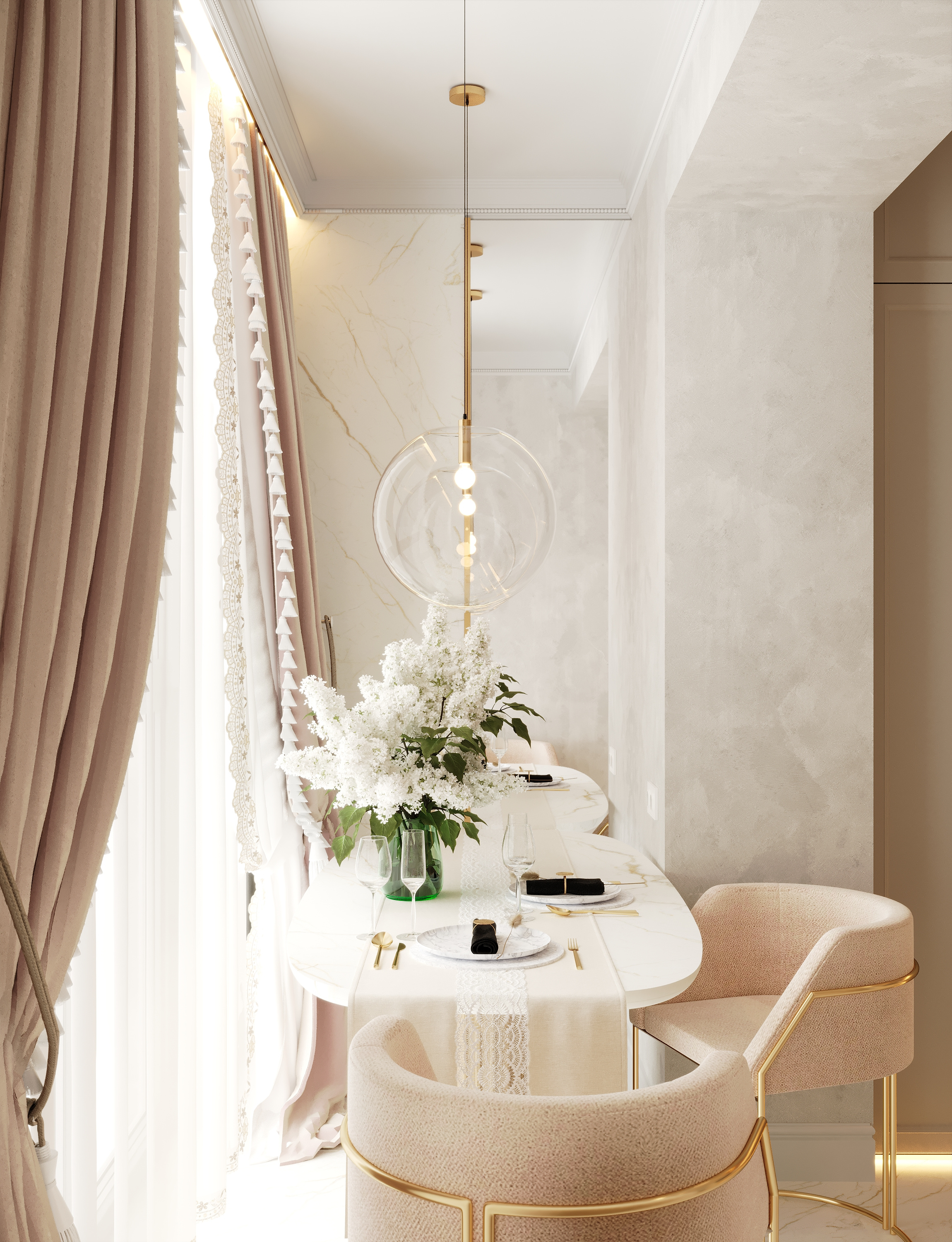 Разработка интерьера в стиле неоклассика в ЖК Ариосто, Санкт-Петербург