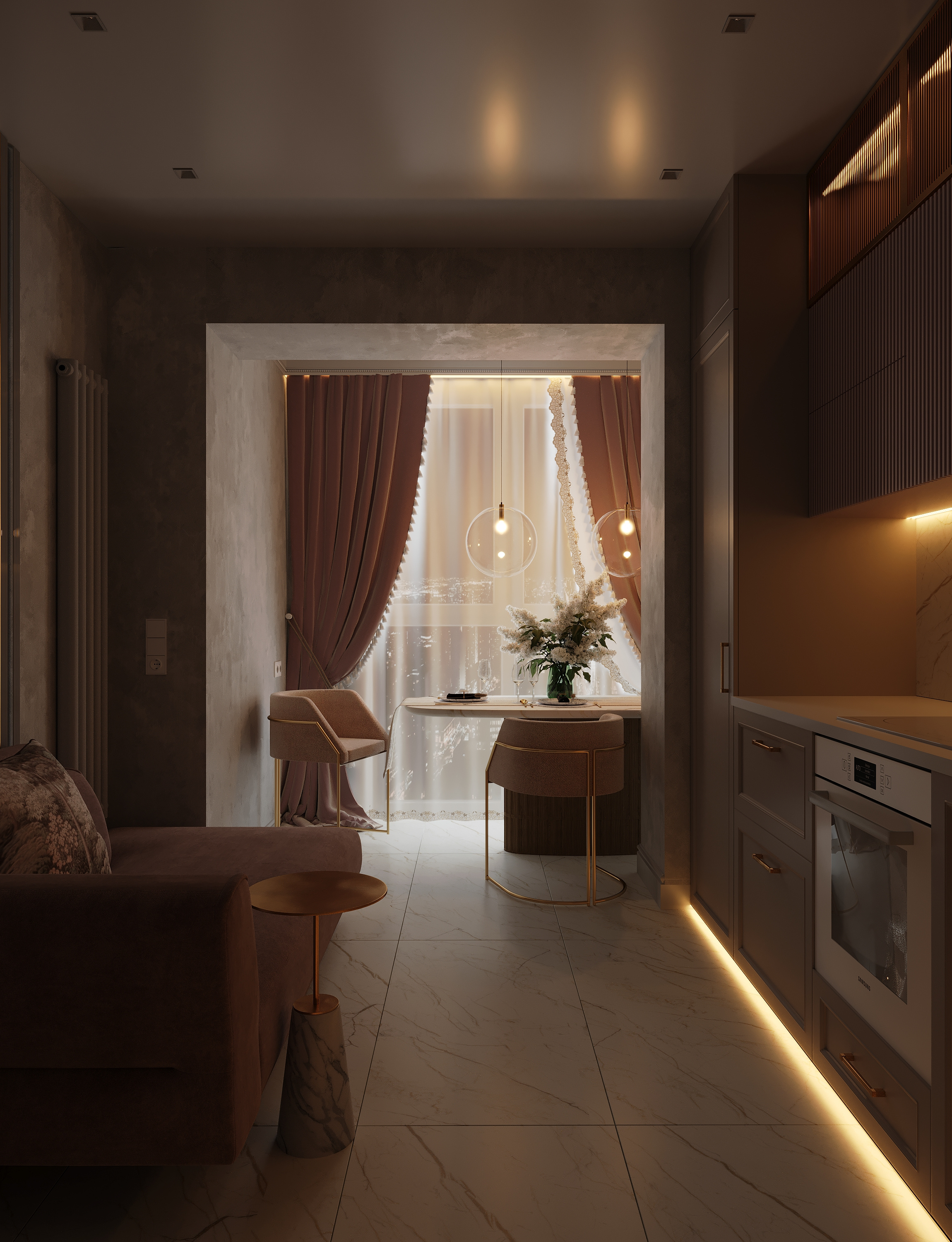 Разработка интерьера в стиле неоклассика в ЖК Ариосто, Санкт-Петербург