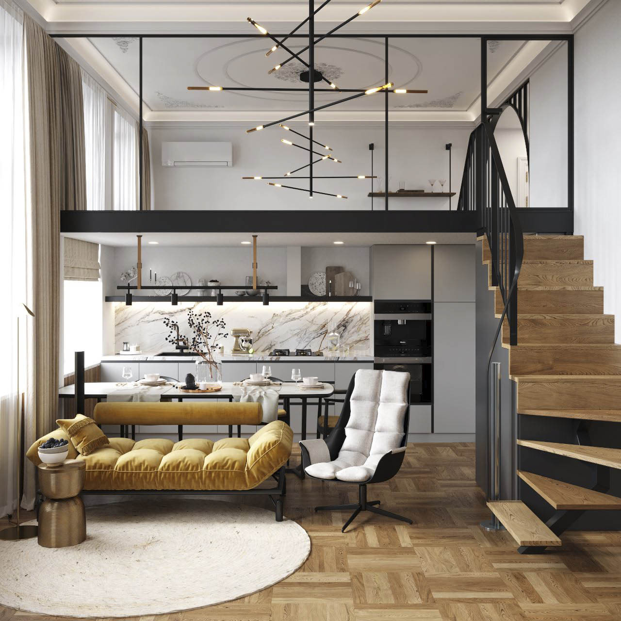 Двухуровневая квартира на Таврической улице