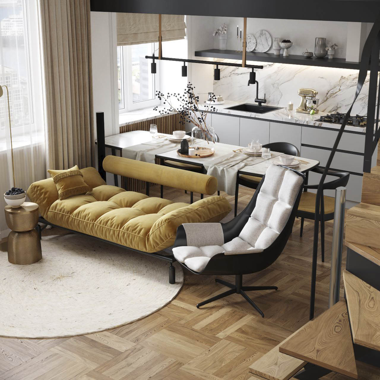 Двухуровневая квартира на Таврической улице