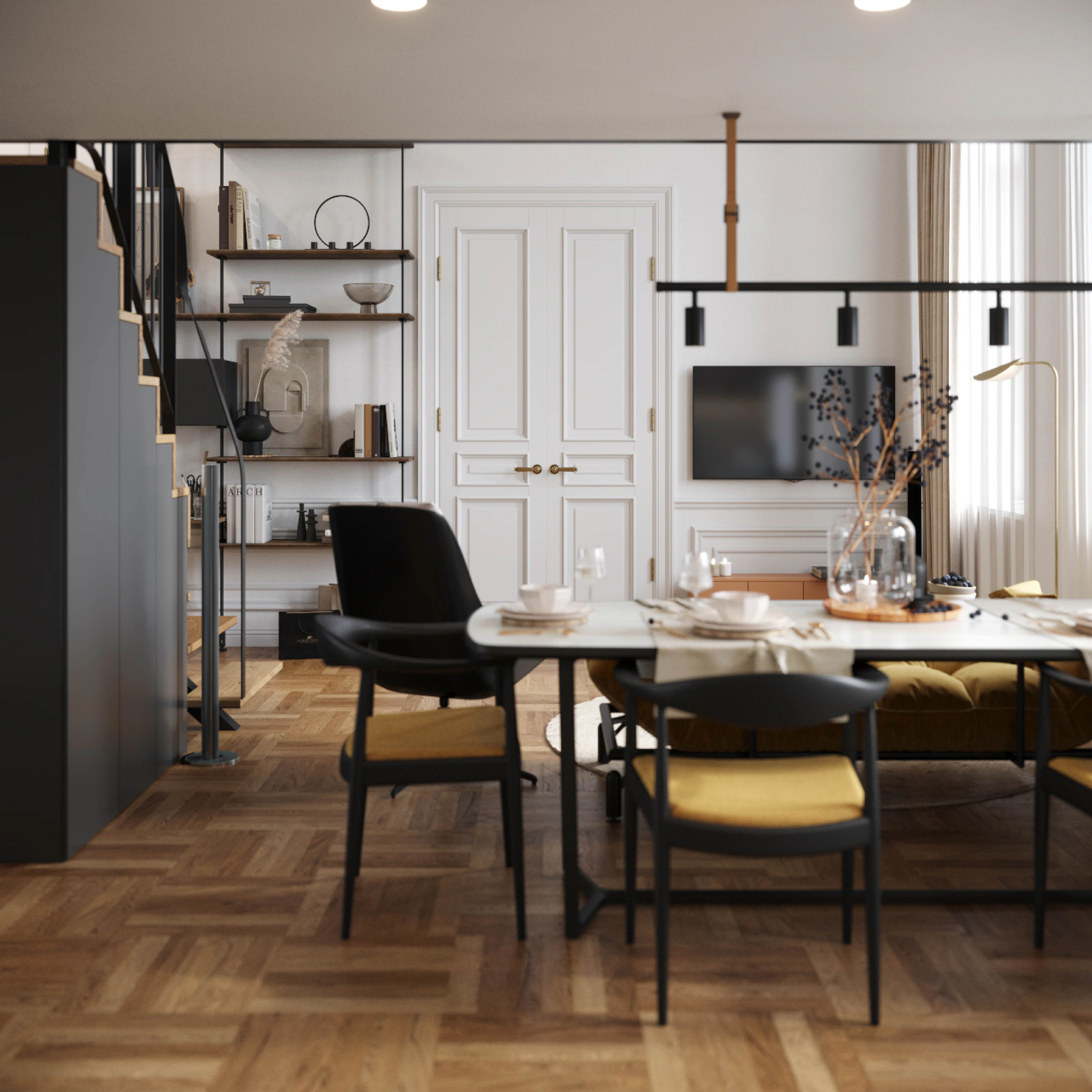 Двухуровневая квартира на Таврической улице