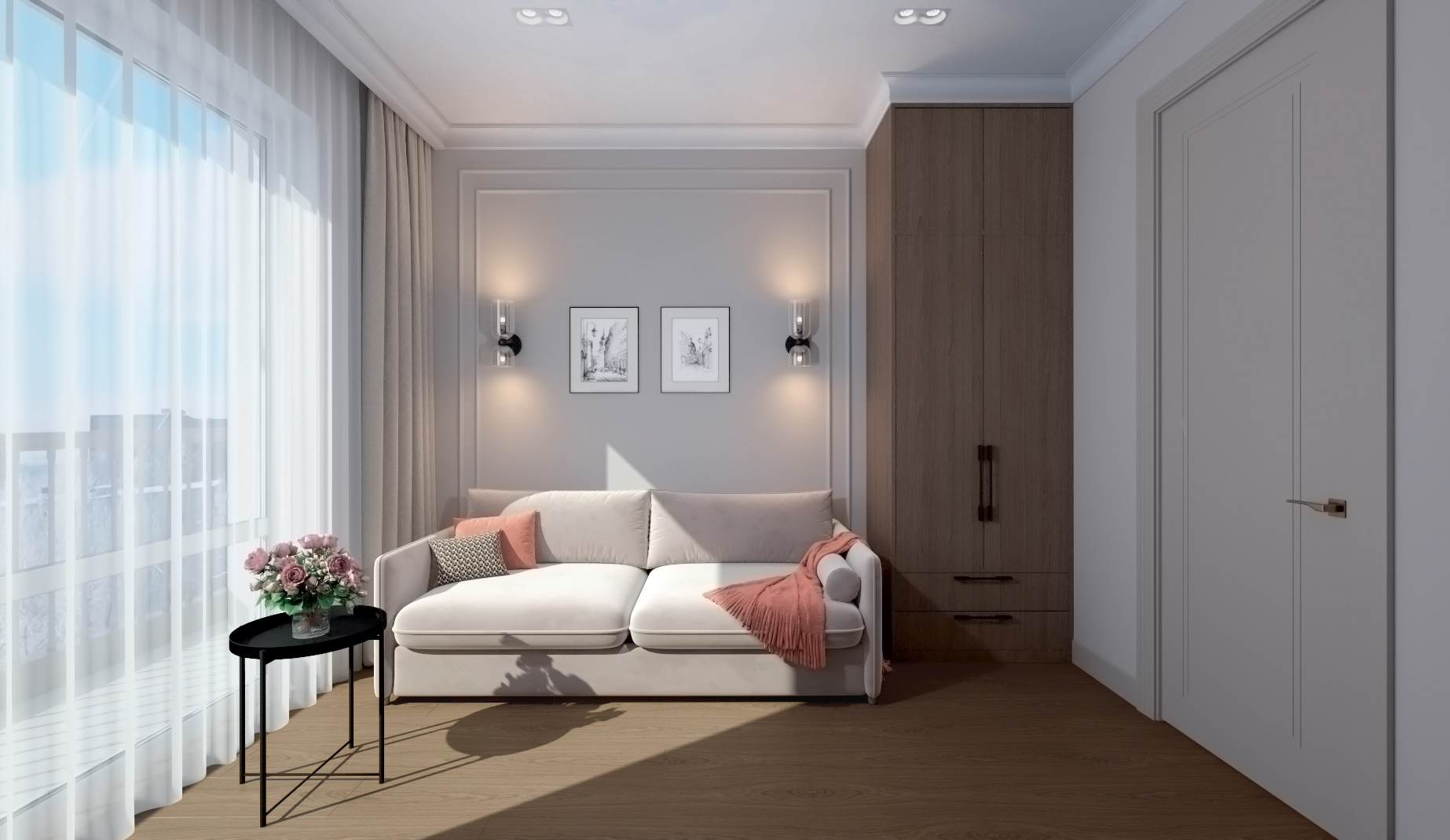 Квартира в стиле неоклассика 130 м2
