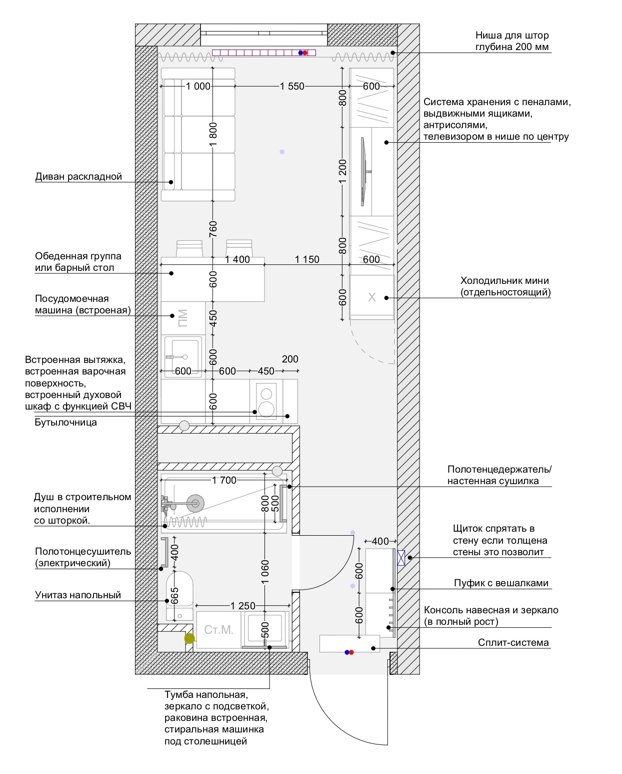 Планировочное решение для квартир, домов, офисов