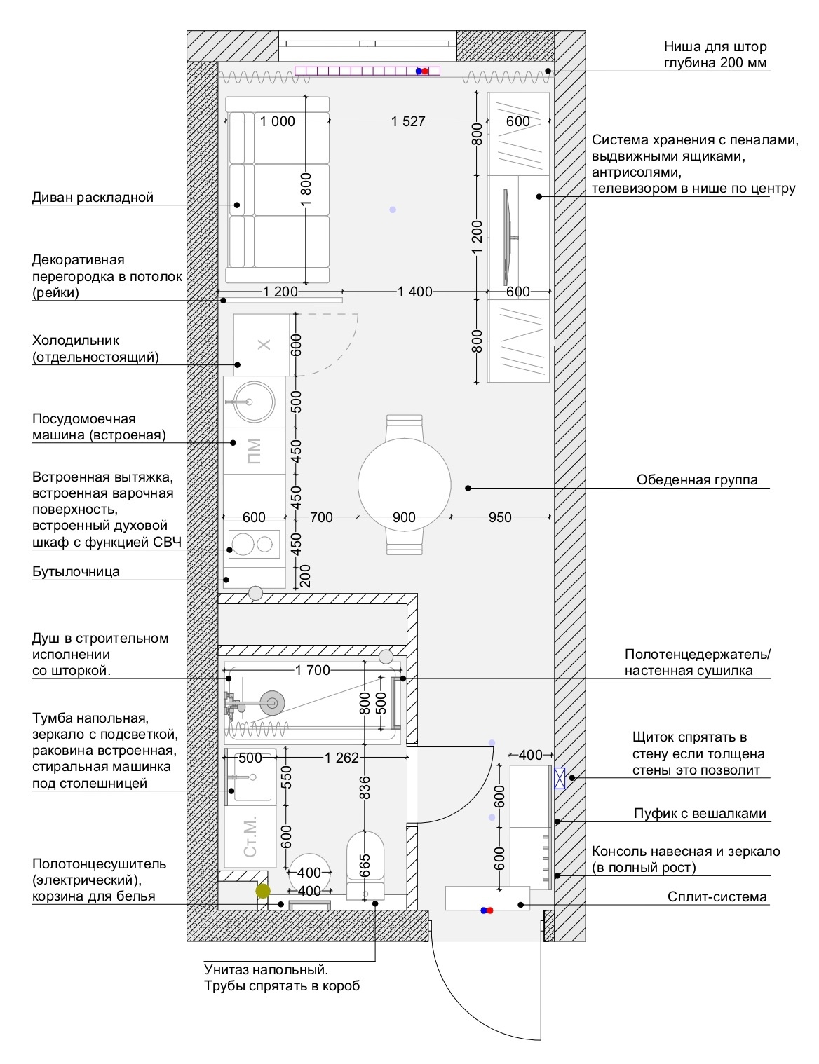 Планировочное решение для квартир, домов, офисов