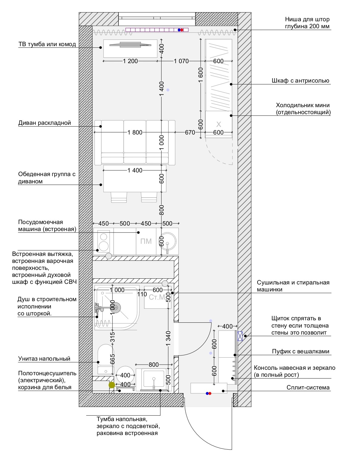 Планировочное решение для квартир, домов, офисов