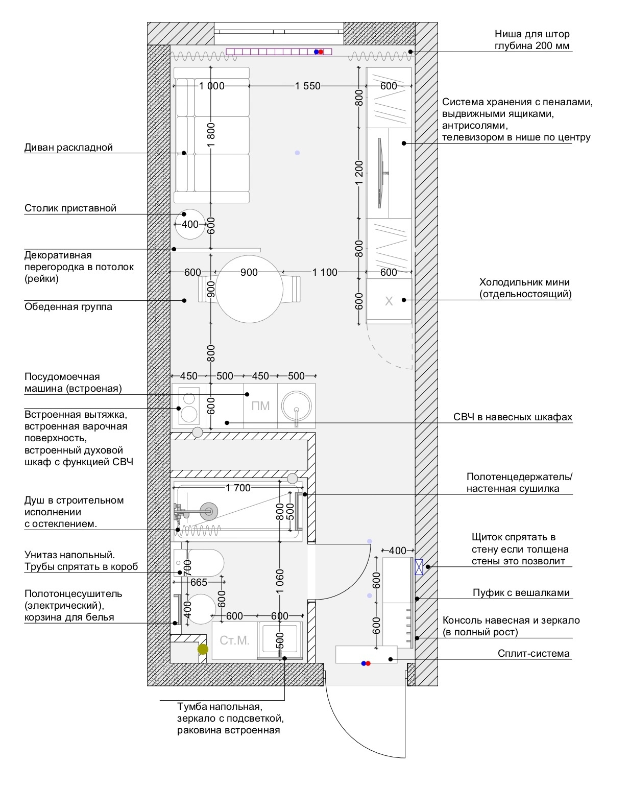 Планировочное решение для квартир, домов, офисов