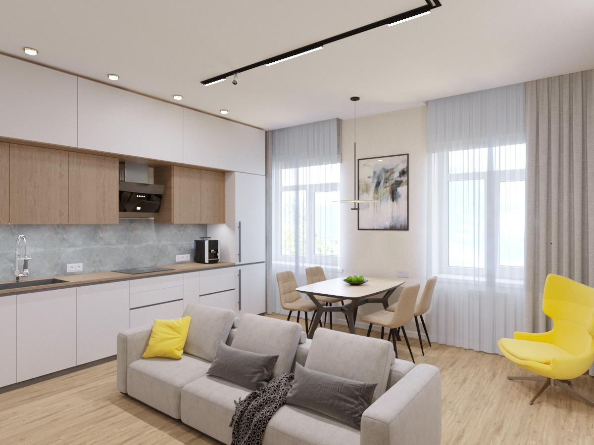 Обложка проекта: ЖК Да Винчи, квартира для молодой семьи с двумя детьми