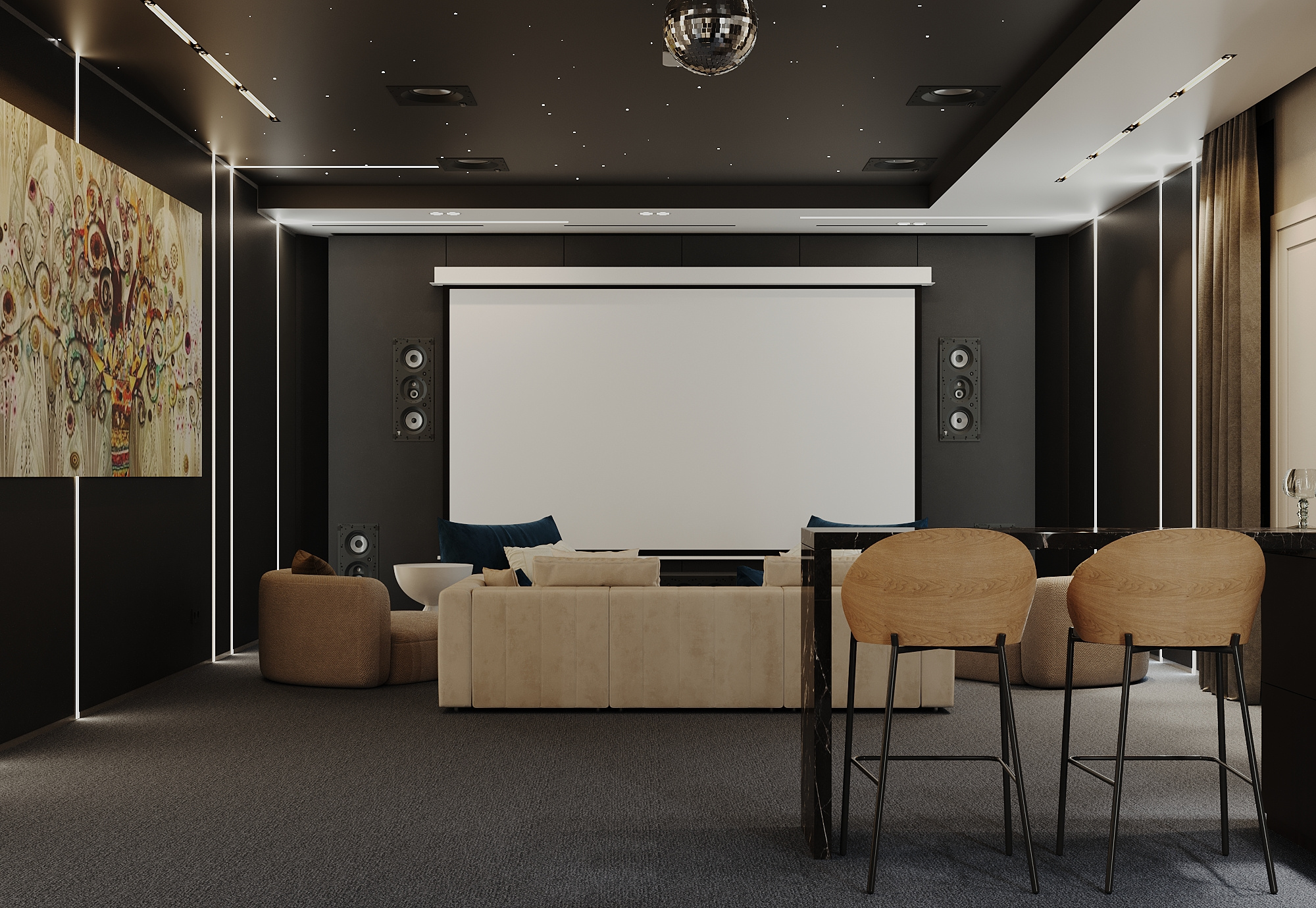 Обложка проекта: Дом в селе Сосновка, кинотеатр