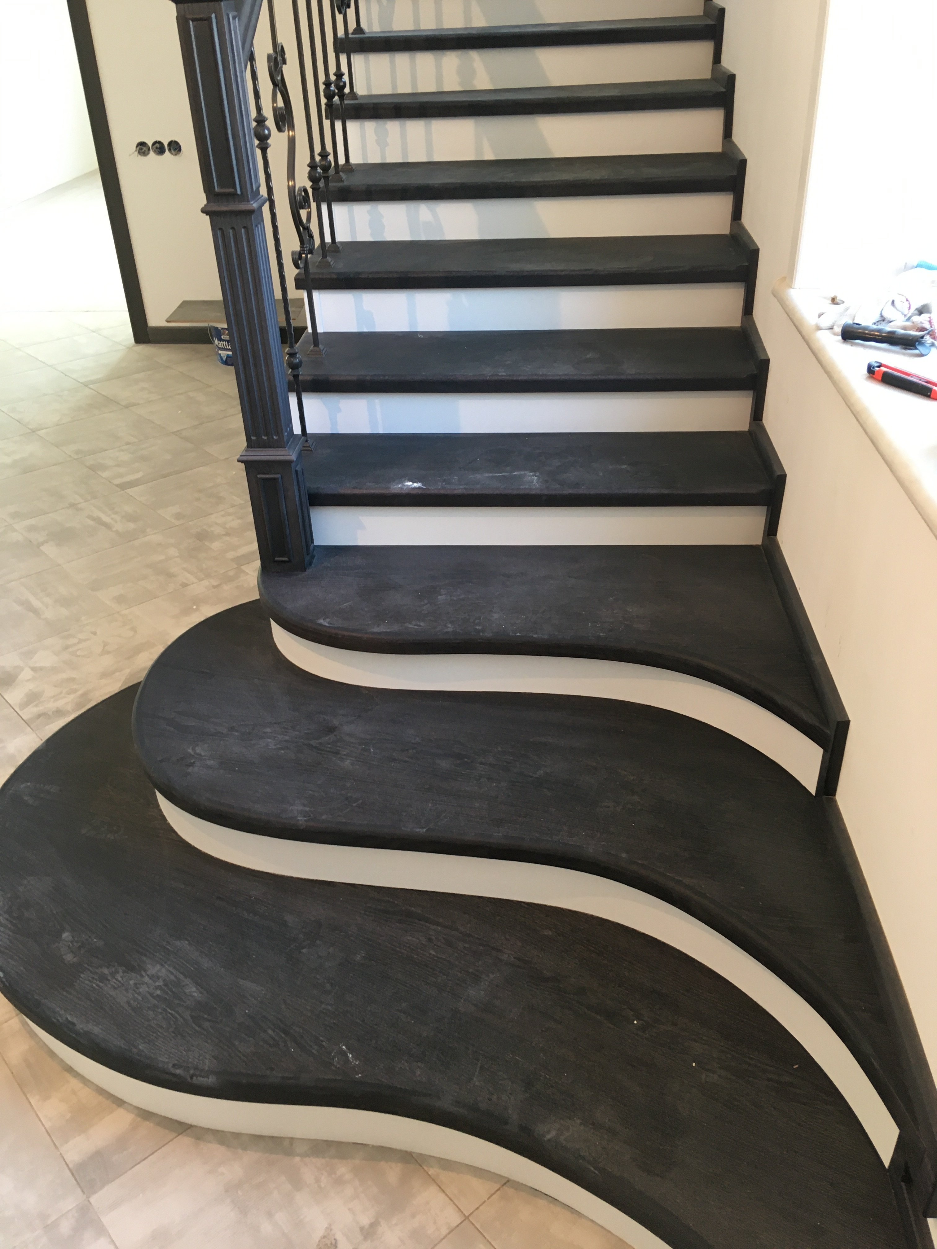 Бетонная лестница с изгибом Рузаевка