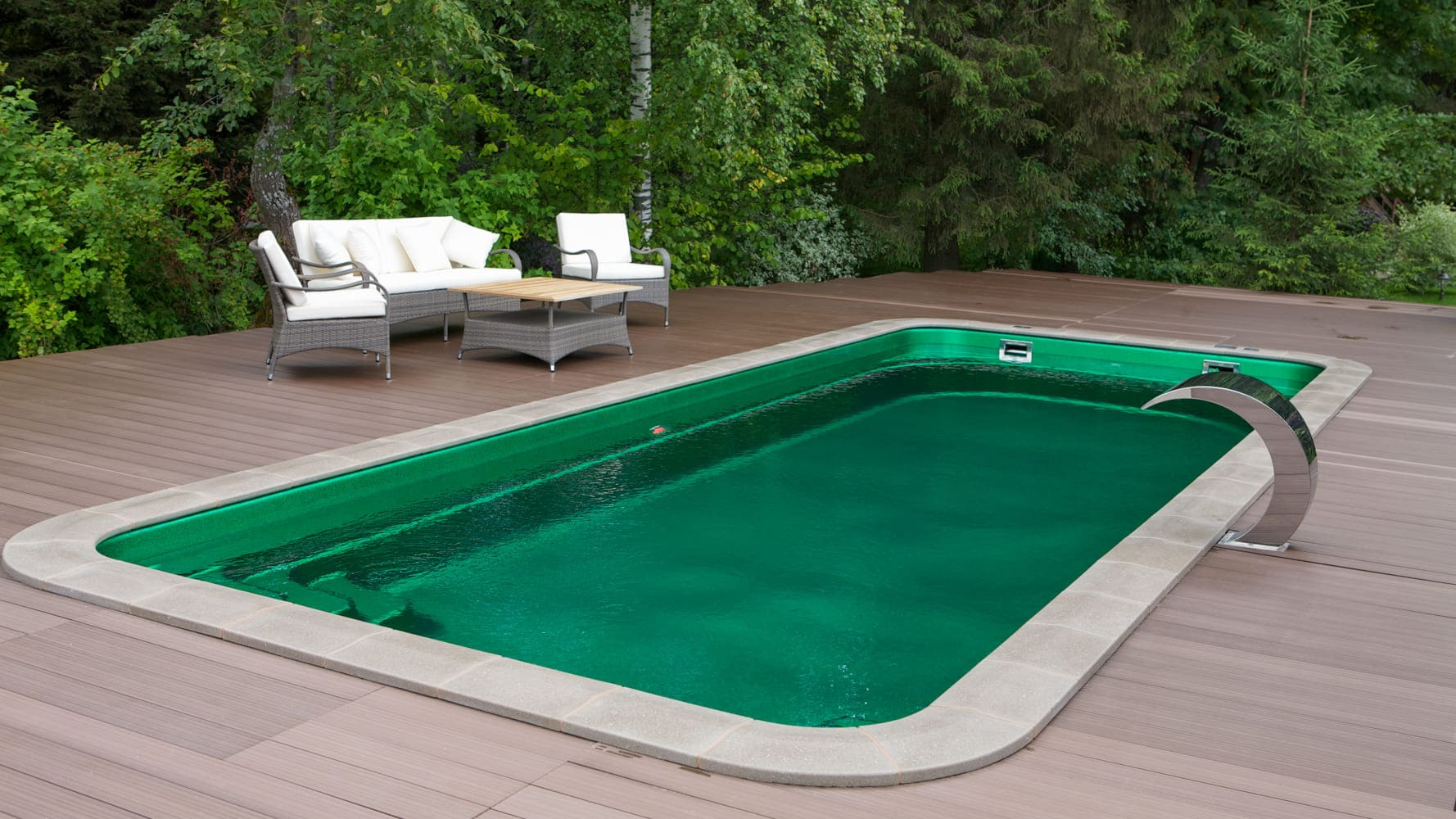 Композитный бассейн «Орлеан»  в цвете «Изумруд»