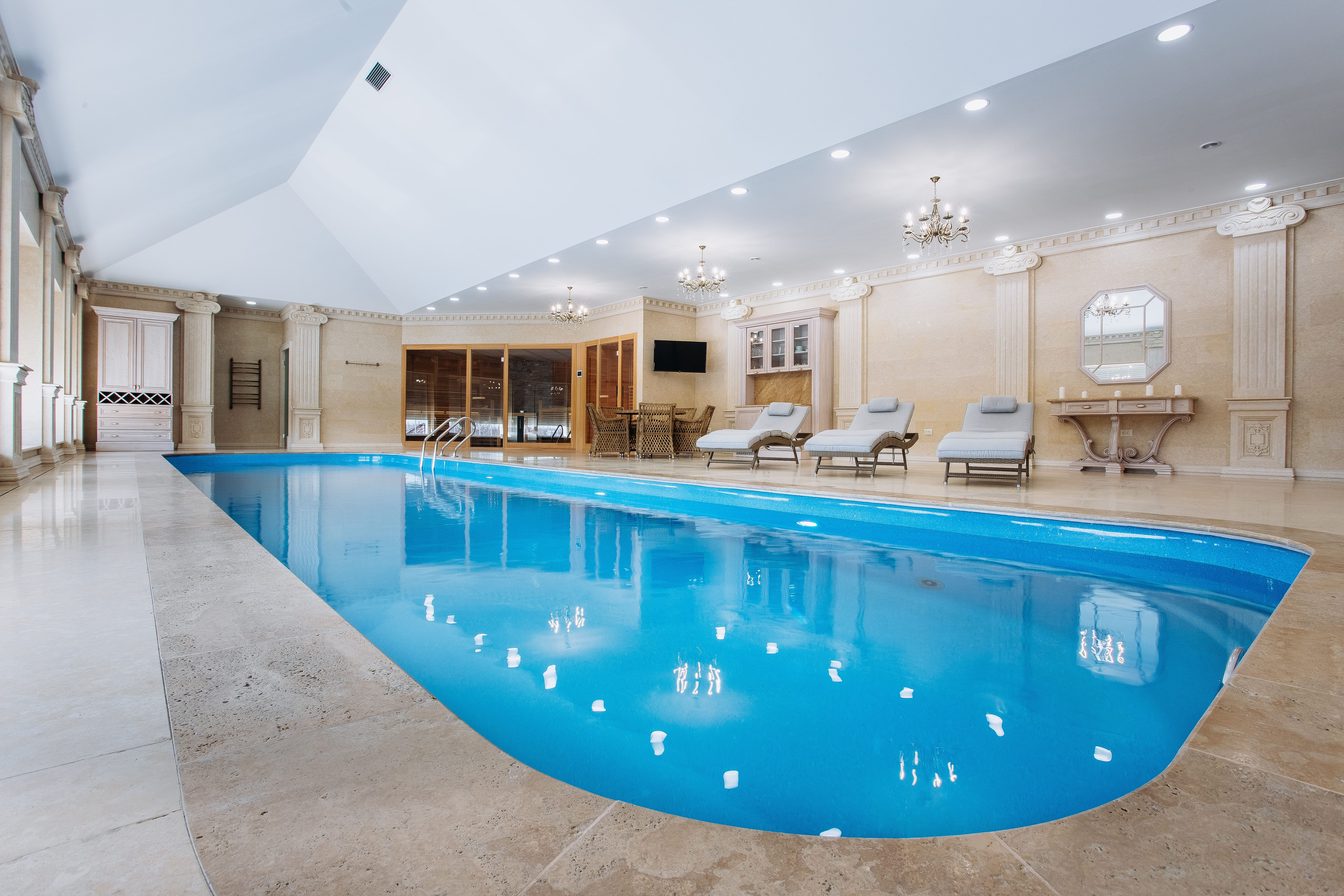 Композитный бассейн «Олимпик» в цвете «Стратосфера»