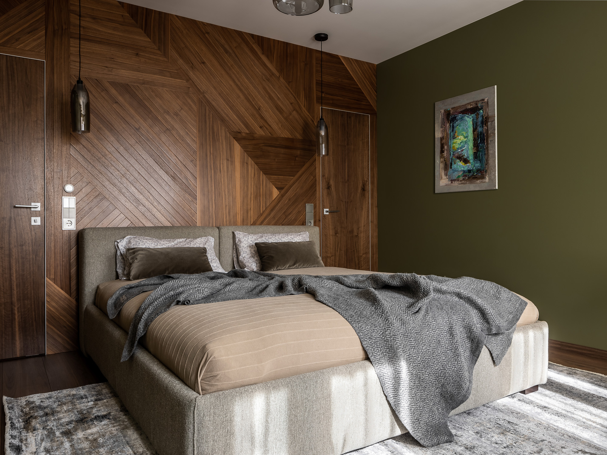 Квартира в современном стиле в центре Самары «Серый и горчица»