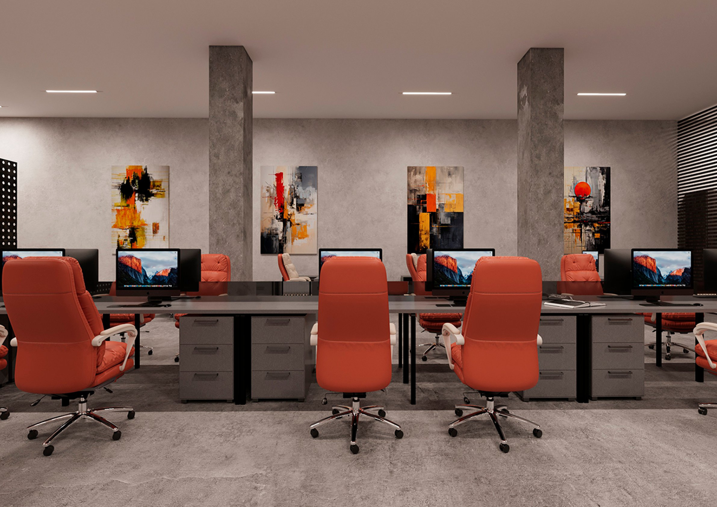 Темный современный грид-лофт