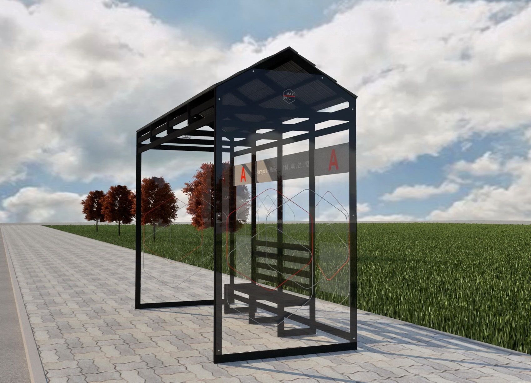 Обложка проекта: ОСТАНОВКА и СКАМЕЙКА