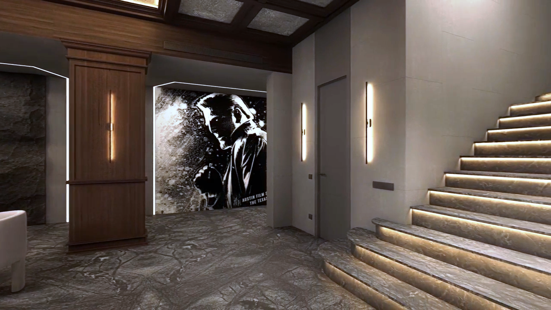 Подвал развлечений в загородном особняке