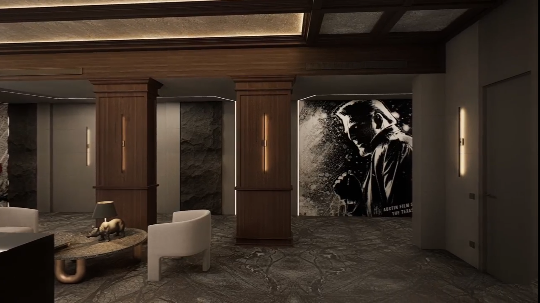 Подвал развлечений в загородном особняке