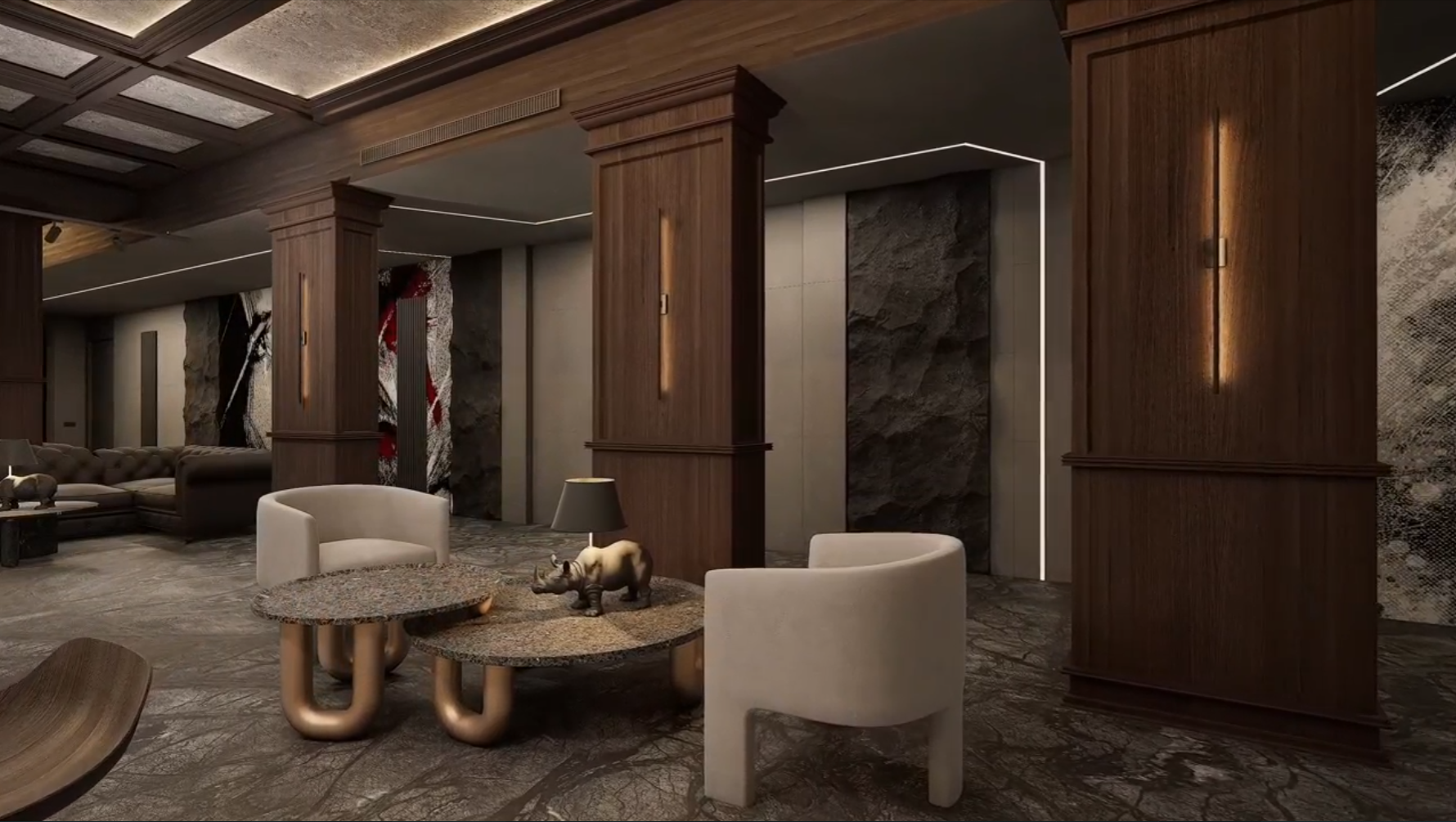 Подвал развлечений в загородном особняке