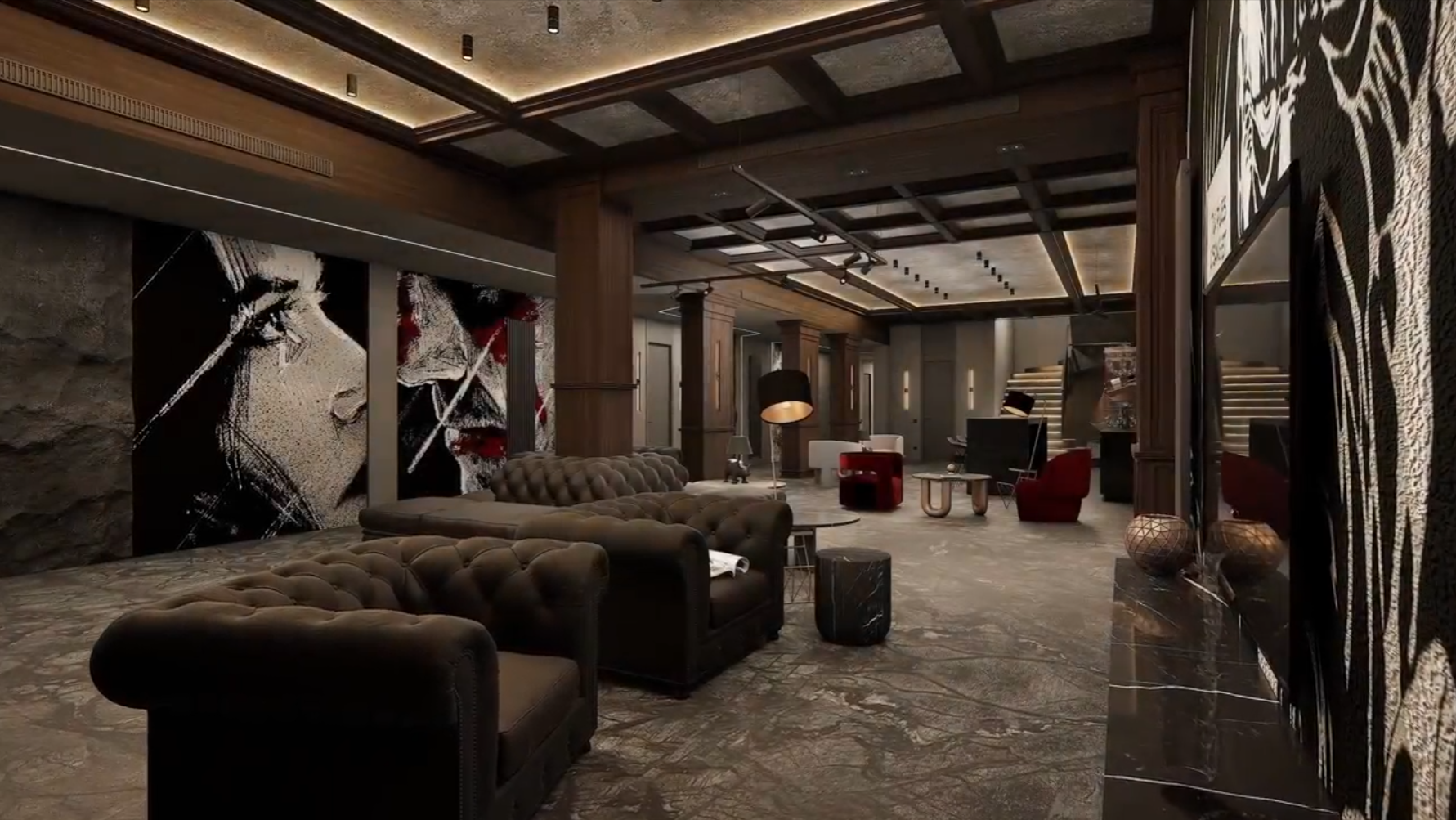 Подвал развлечений в загородном особняке