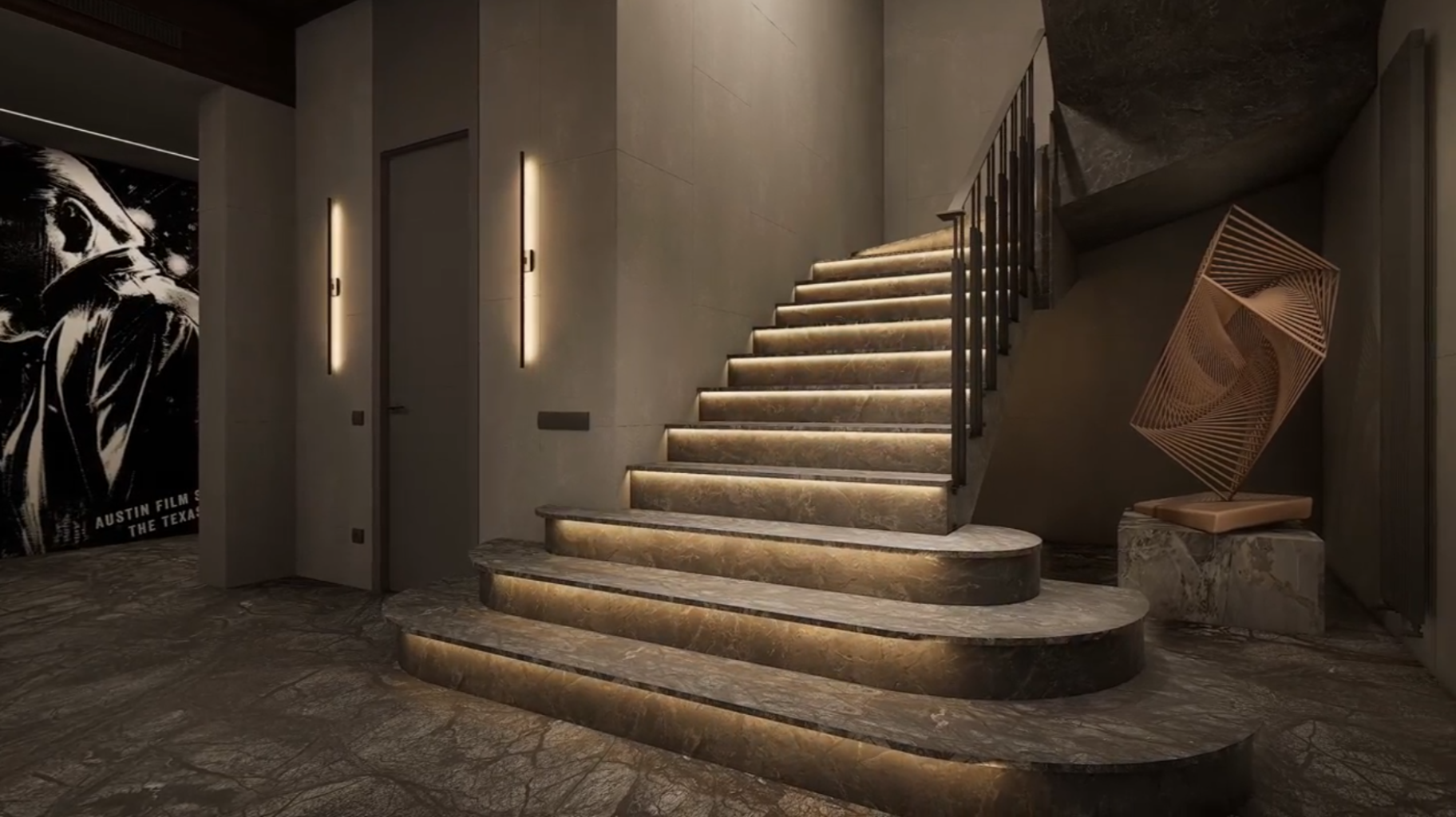 Подвал развлечений в загородном особняке