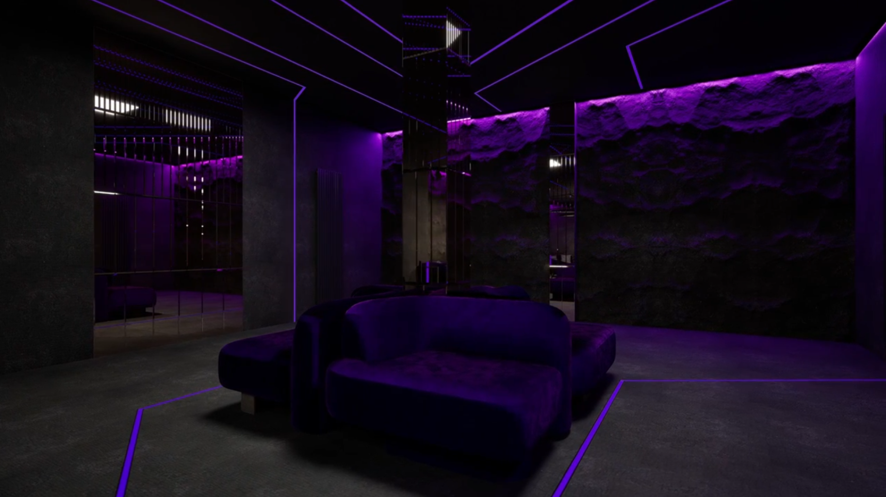 Дискобар и кинотеатр в подвальном помещении