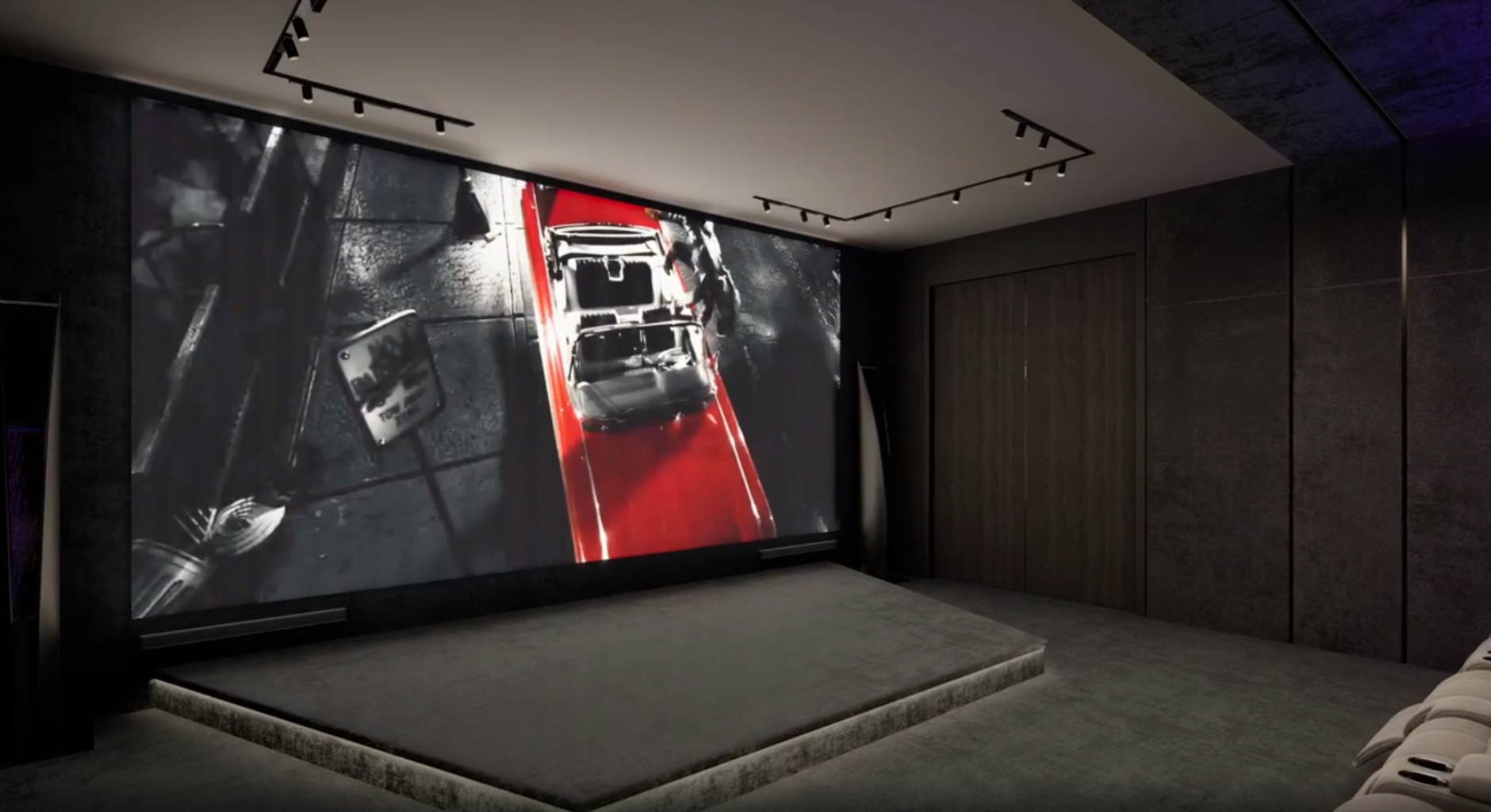 Дискобар и кинотеатр в подвальном помещении