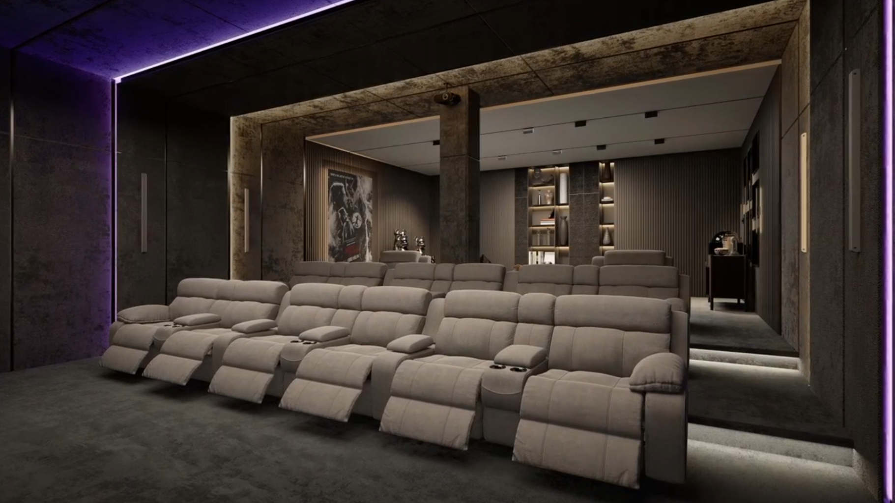 Дискобар и кинотеатр в подвальном помещении