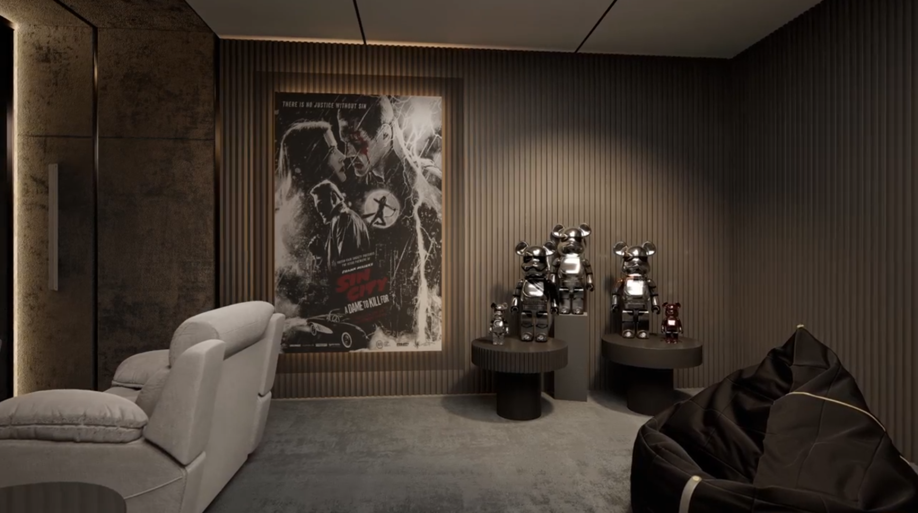 Дискобар и кинотеатр в подвальном помещении