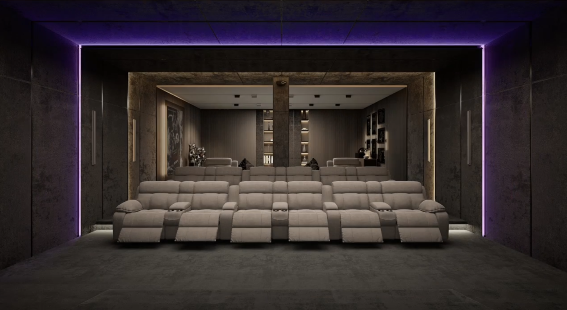 Обложка проекта: Дискобар и кинотеатр в подвальном помещении в особняке 2300 кв м