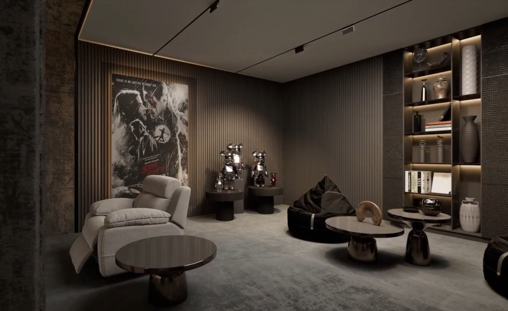 Дискобар и кинотеатр в подвальном помещении