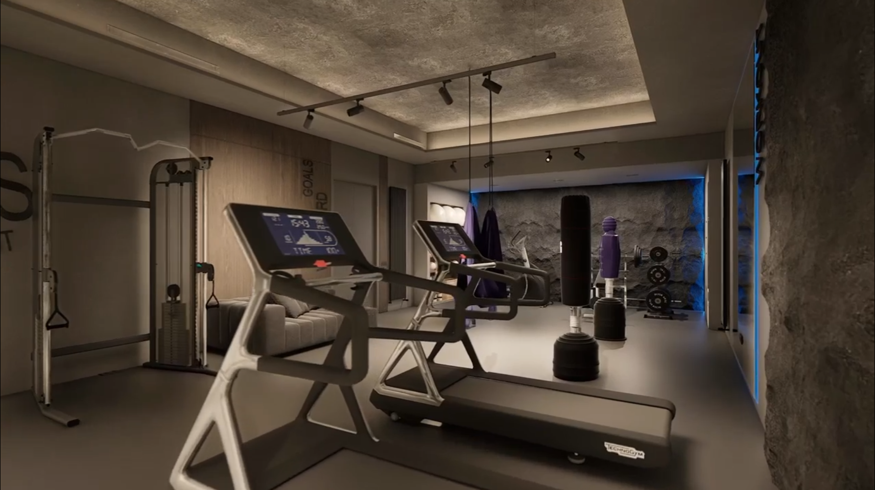 Подвал развлечений в загородном особняке