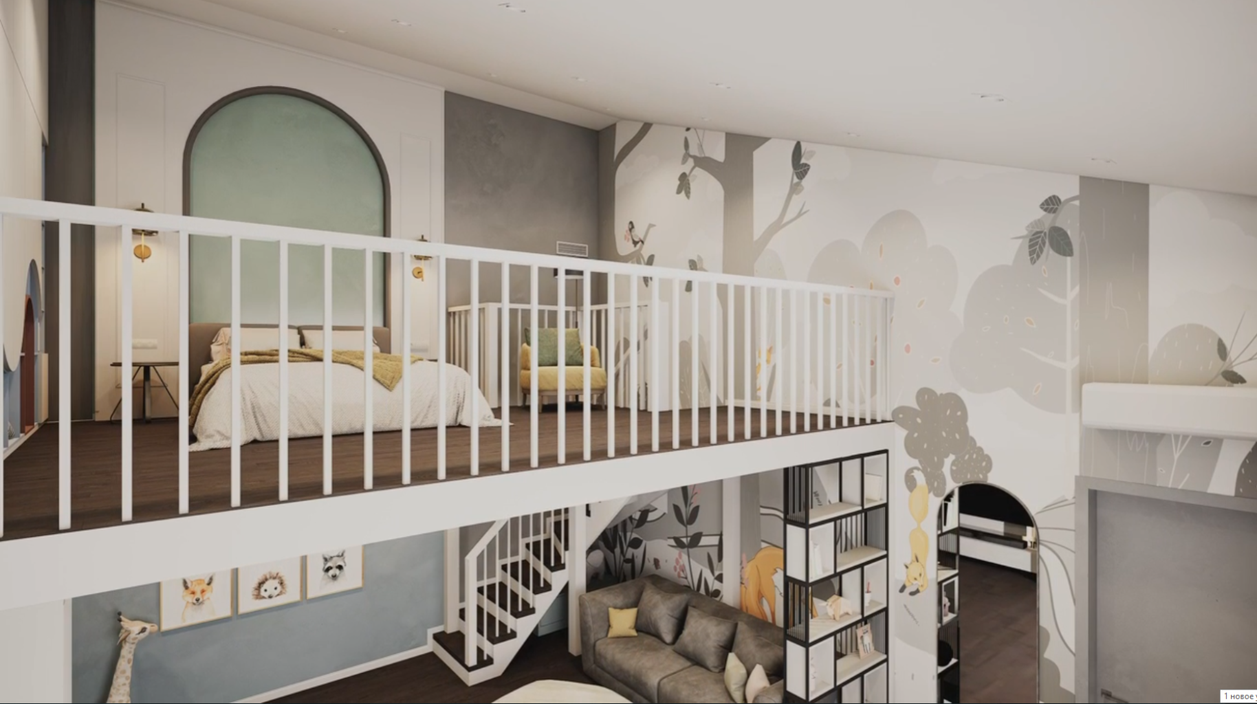 Второй этаж особняка 2300 кв м в дер. Поздняково