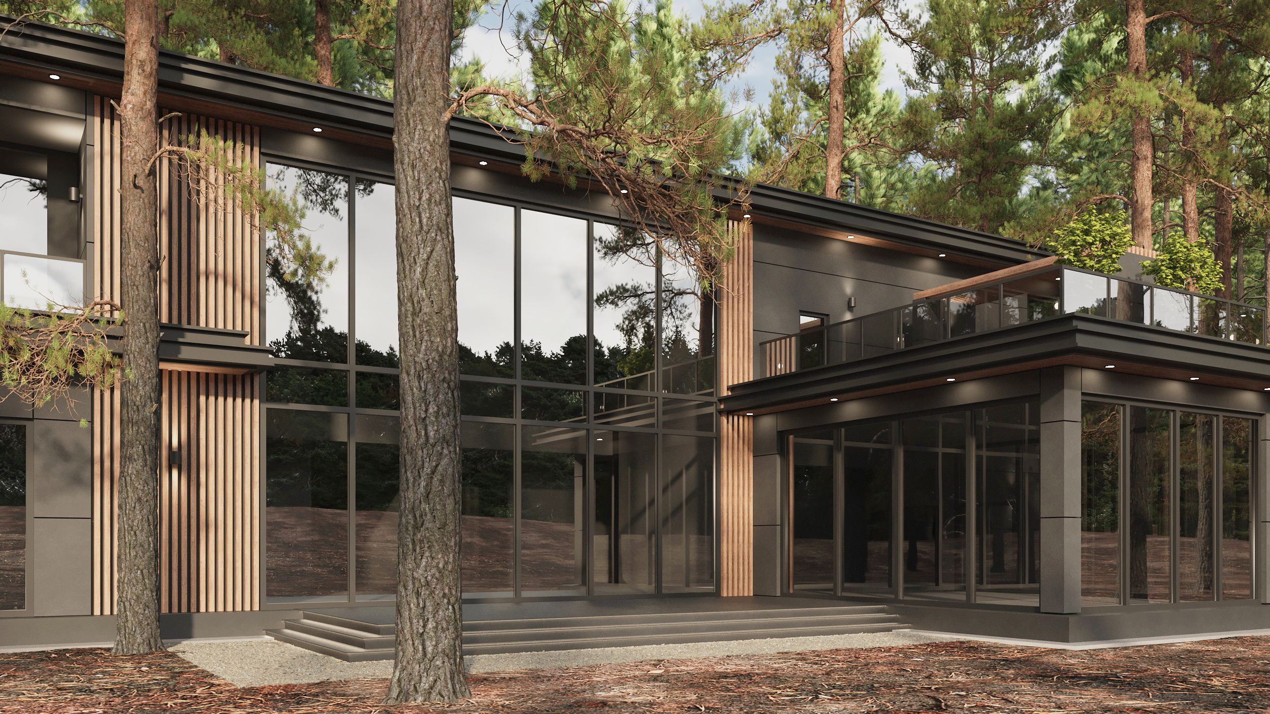 Экстерьер загородного дома в п. Репино