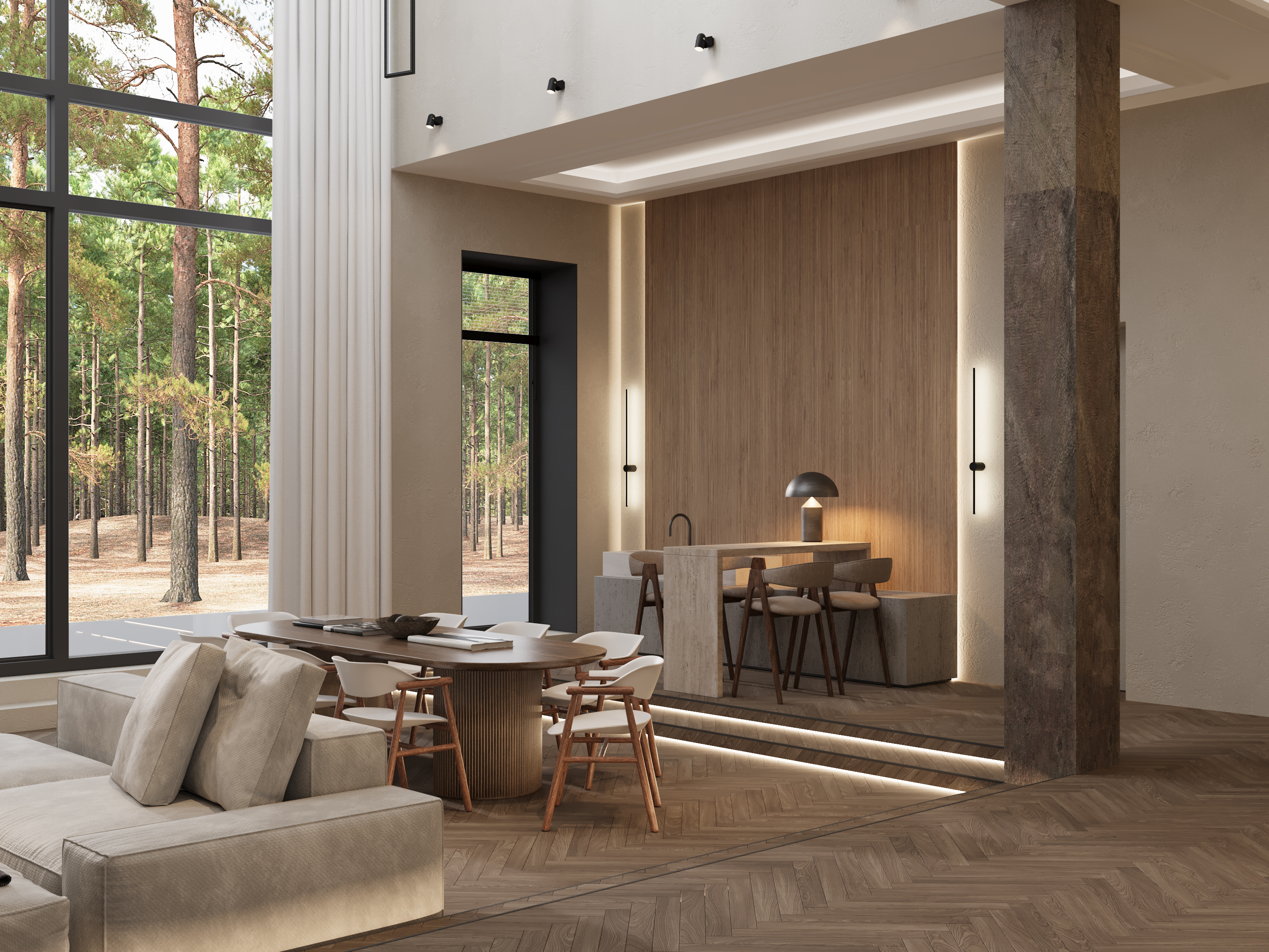 Интерьер загородного дома в п. Репино