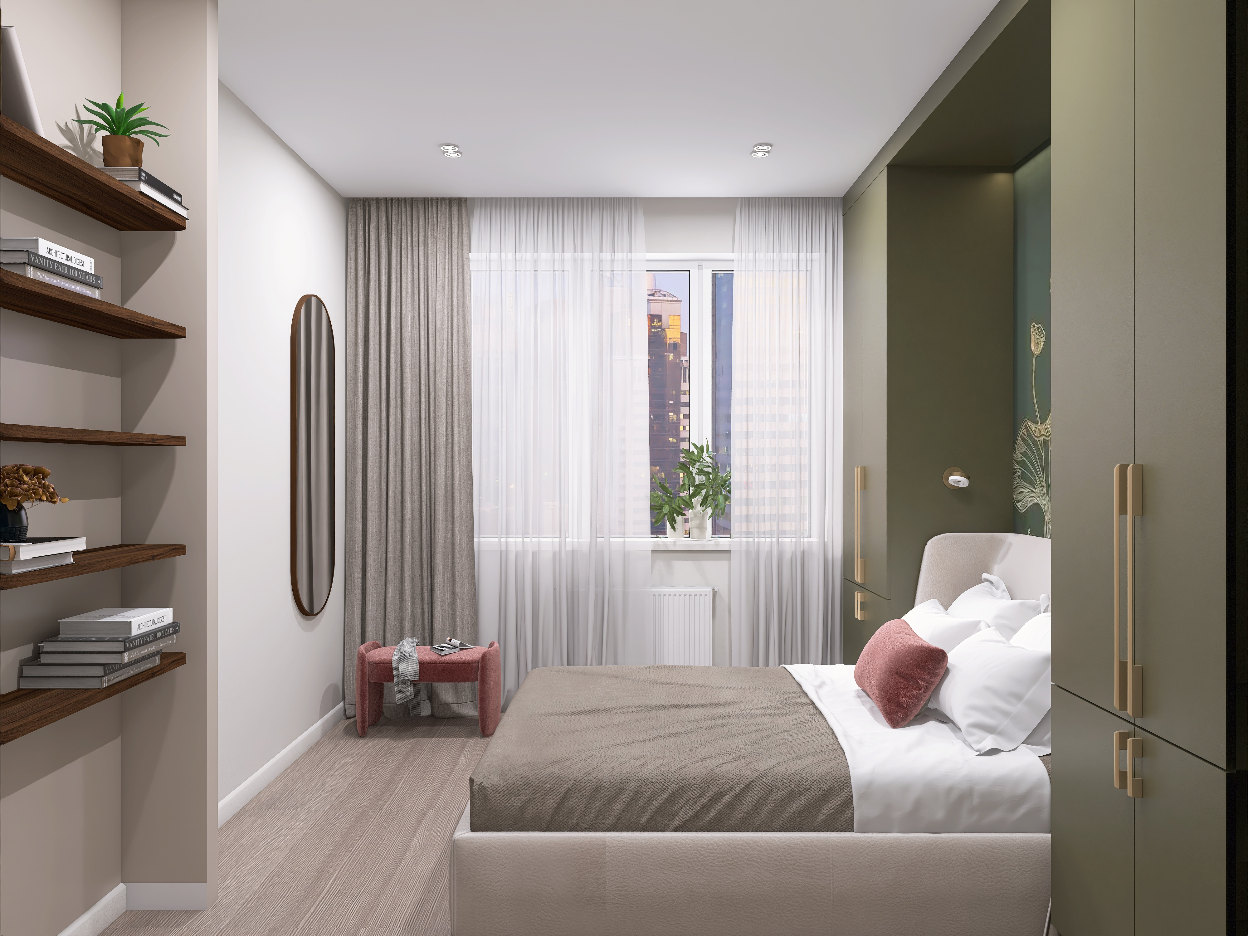 ЖК Планета. Городская квартира для взрослой семейной пары, 46 кв.м.