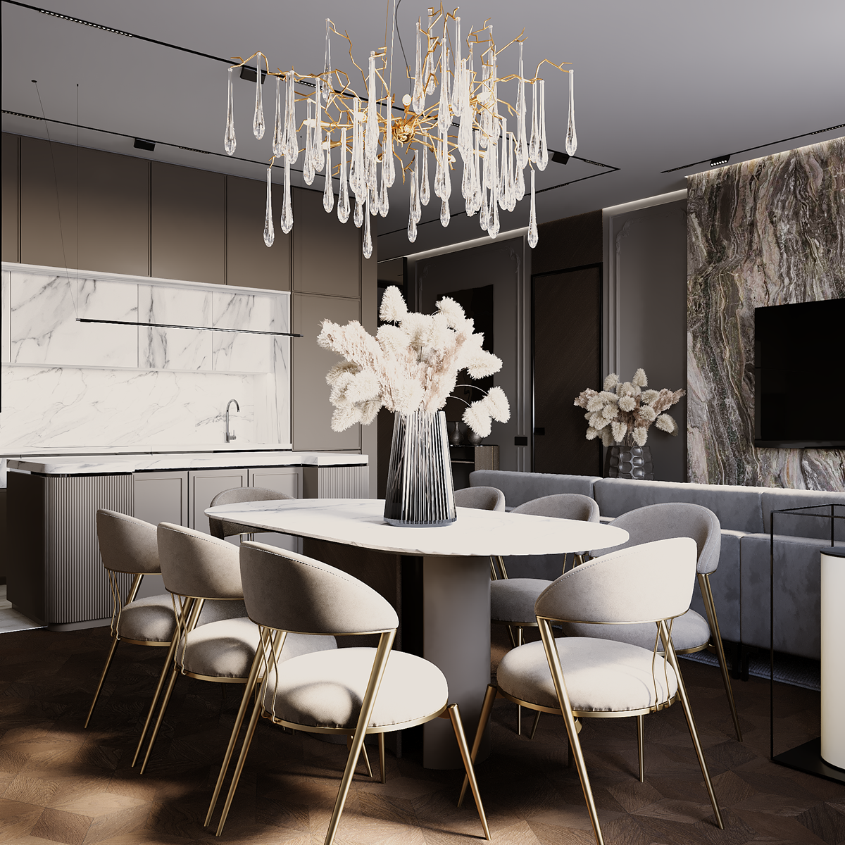 Ремонт и дизайн квартиры 110 м² в классическом стиле под ключ