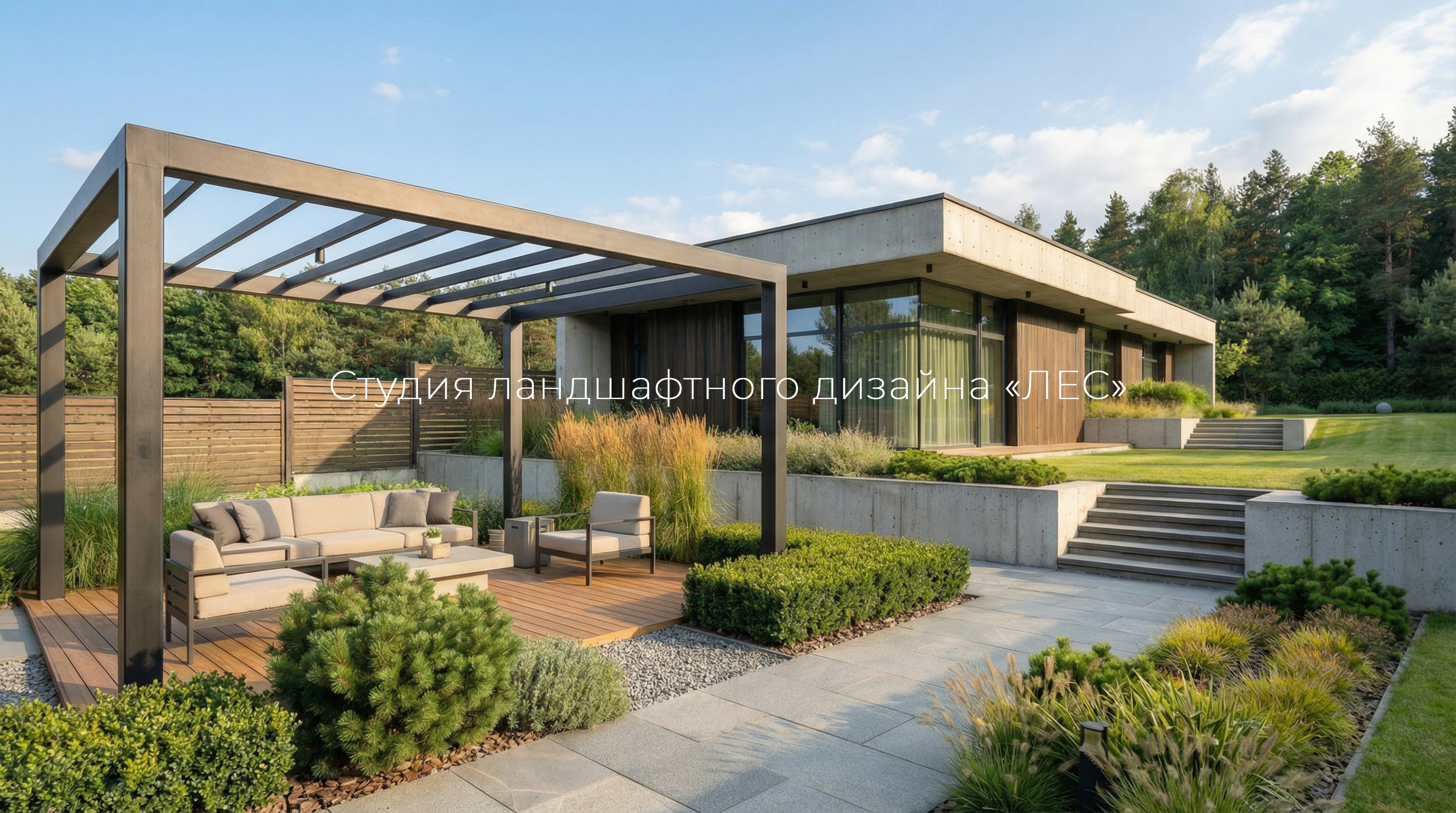 Участок, приютившийся в тени деревьев