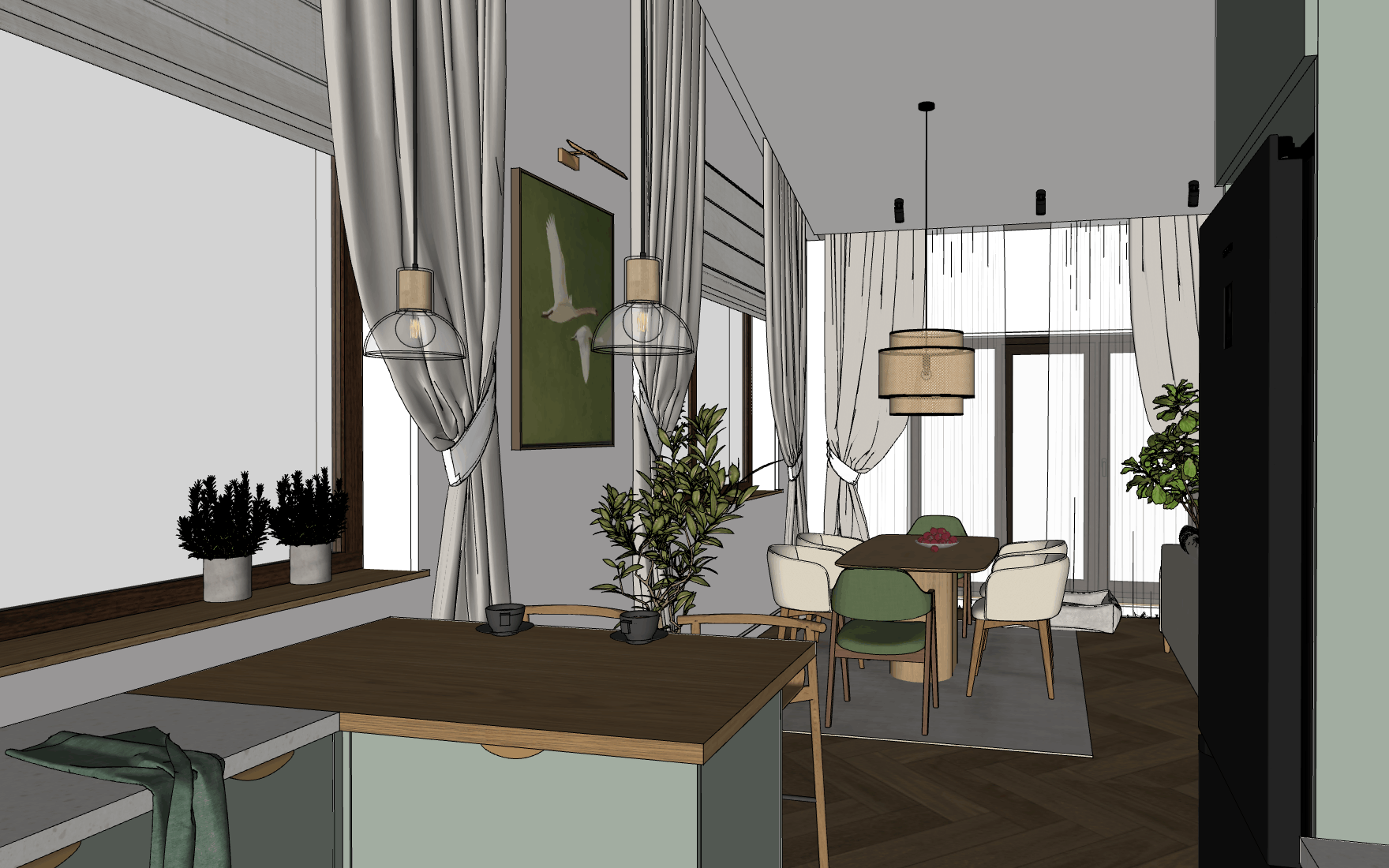 Уютный и светлый дом для жизни молодой семьи