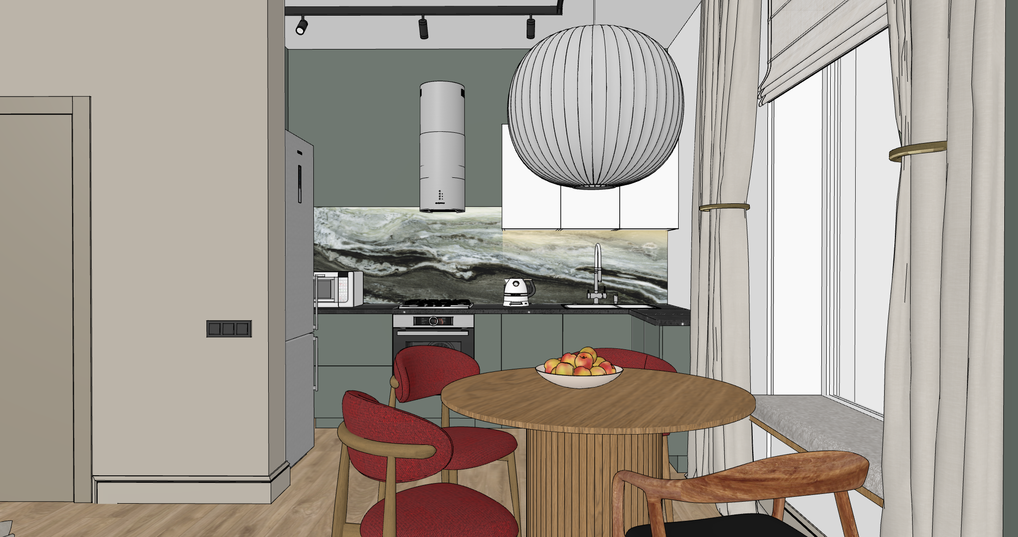 Дом с яркими акцентами