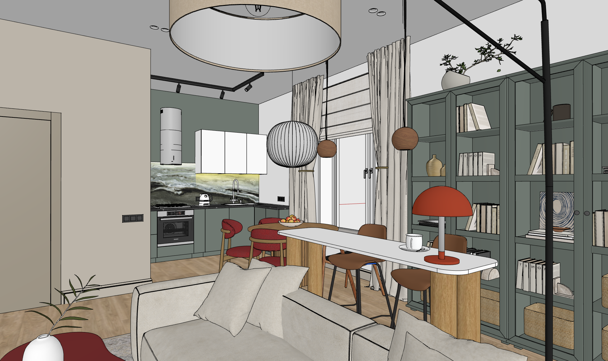 Дом с яркими акцентами