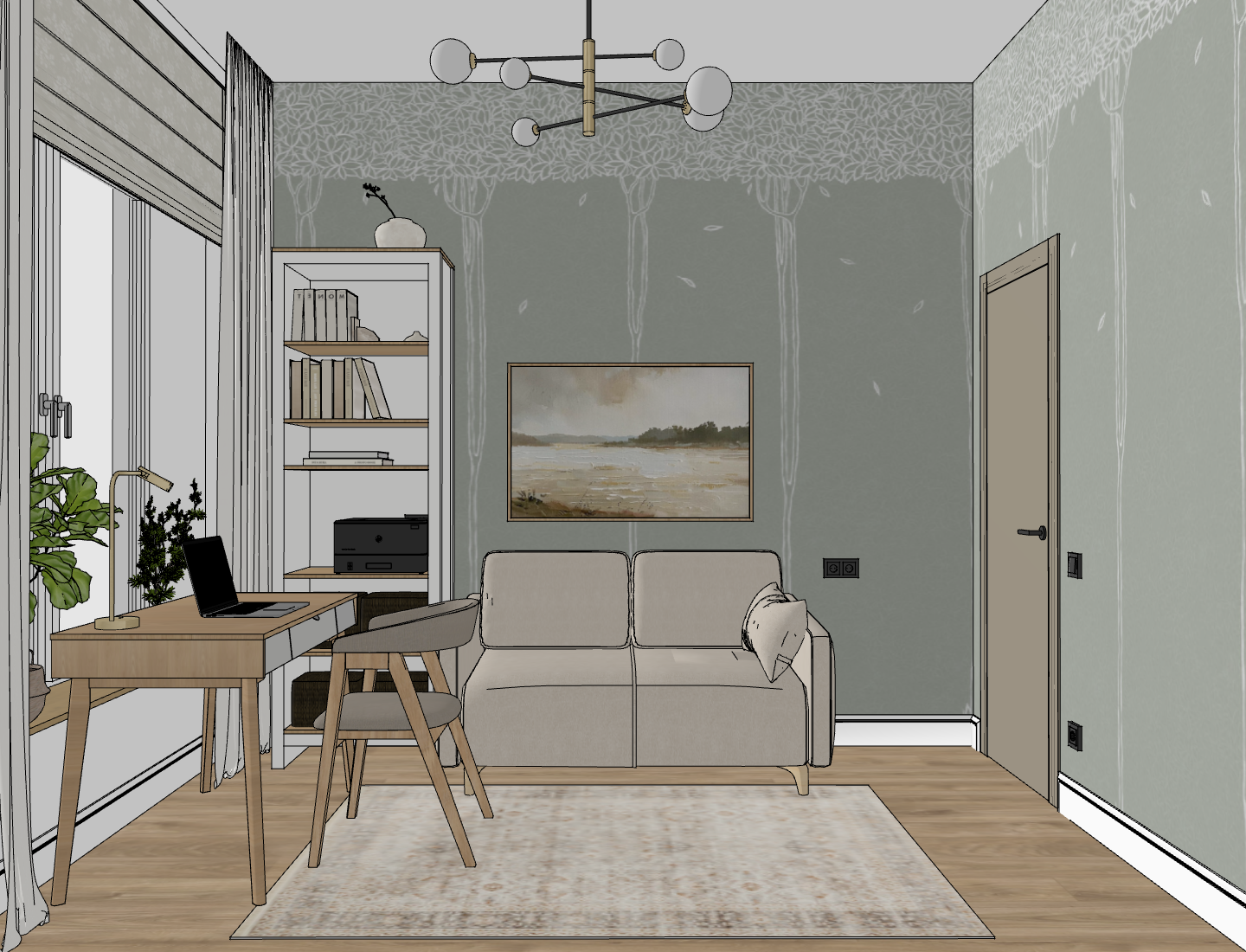 Дом с яркими акцентами