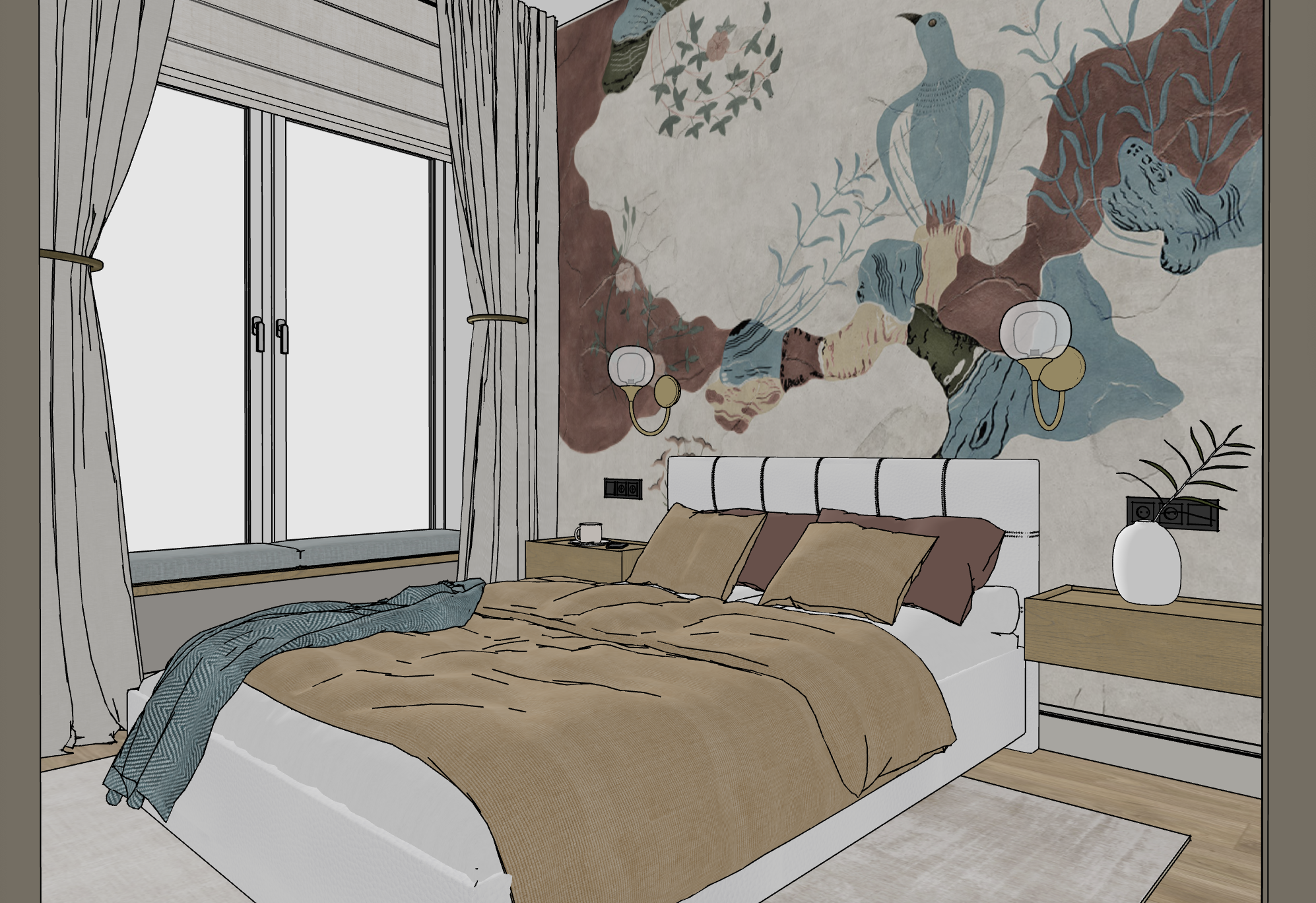 Дом с яркими акцентами