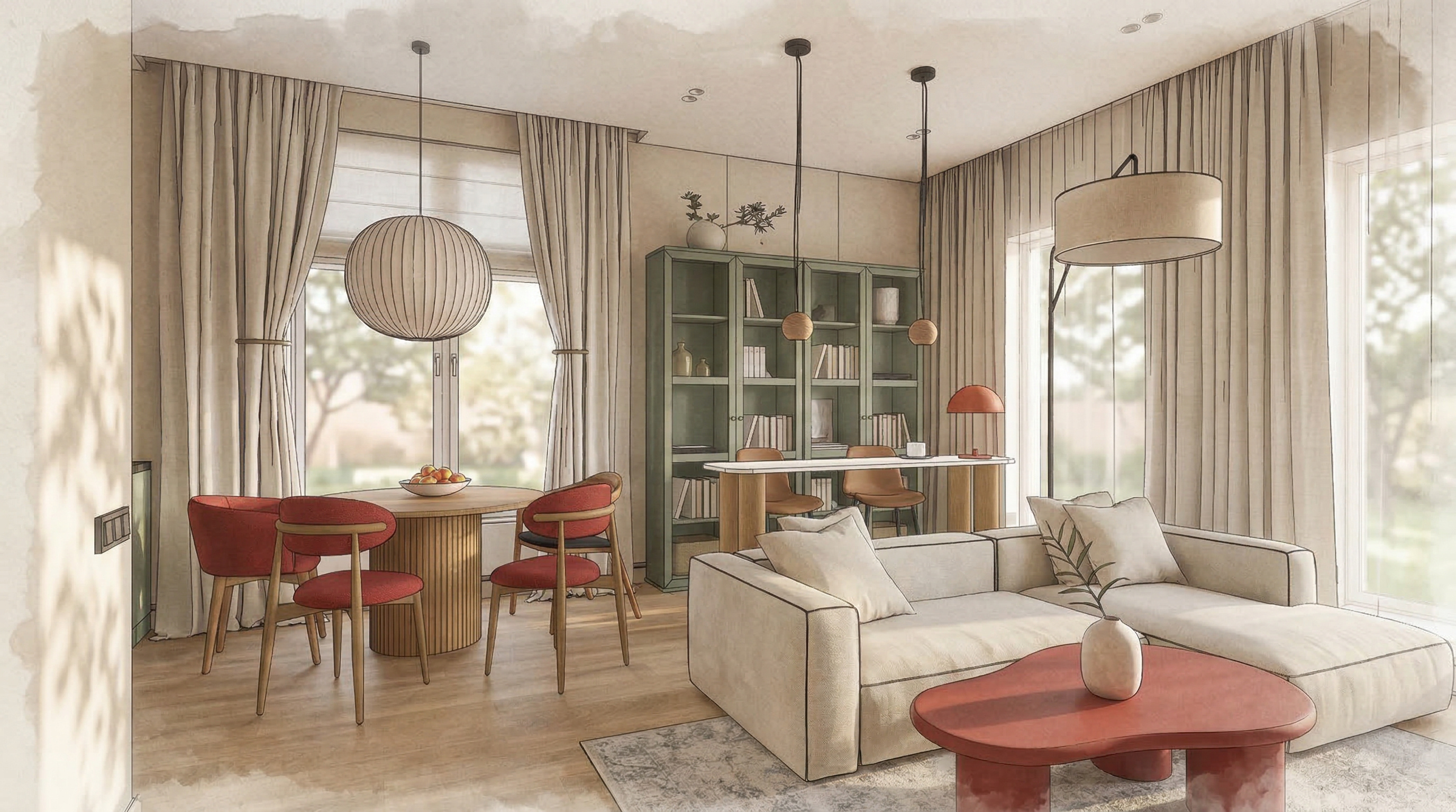 Дом с яркими акцентами